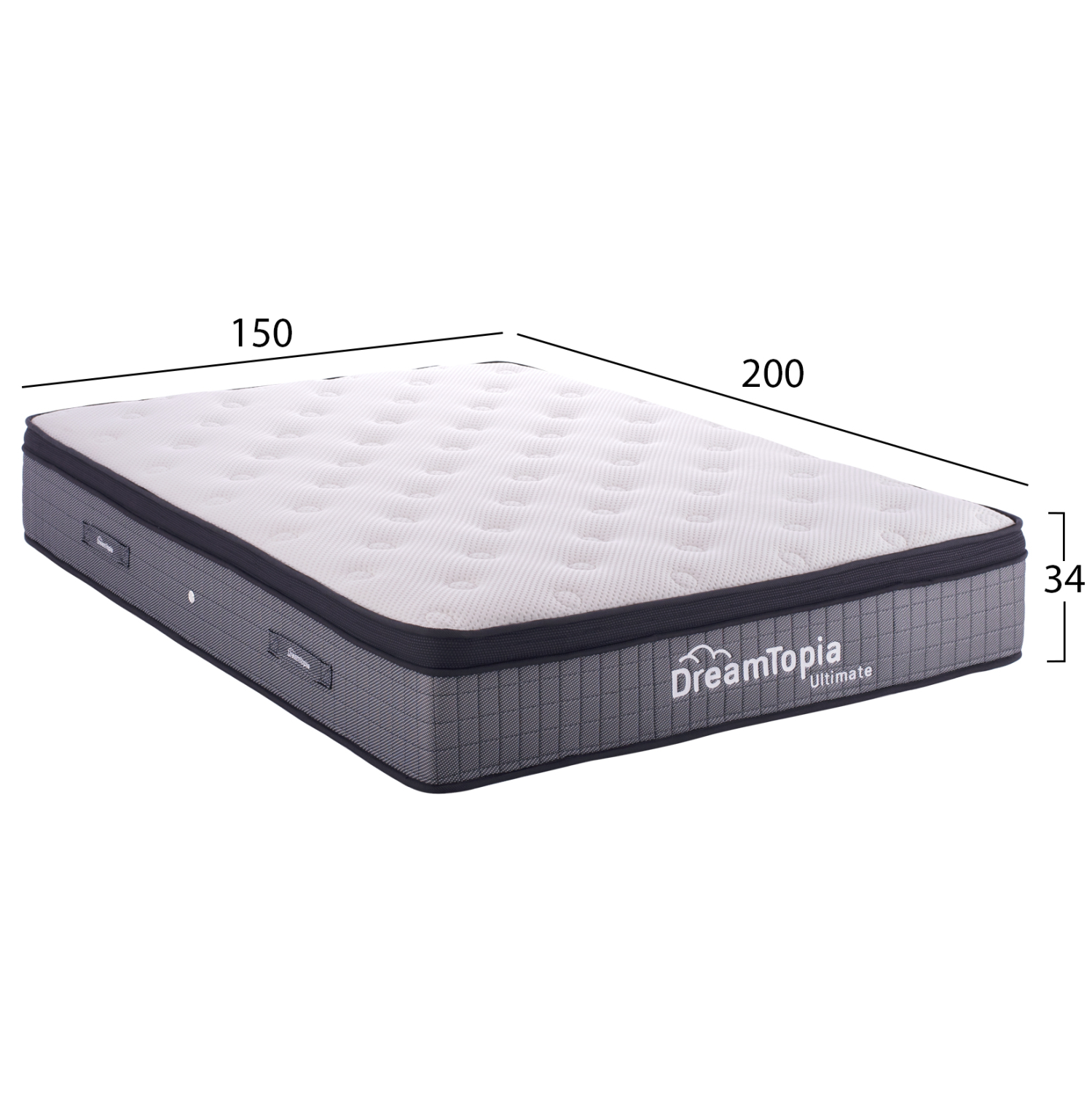ΣΤΡΩΜΑ DREAMTOPIA ULTIMATE POCKET SPRING ΜΕ ΑΝΩΣΤΡΩΜΑ 150X200x34Yεκ. 2