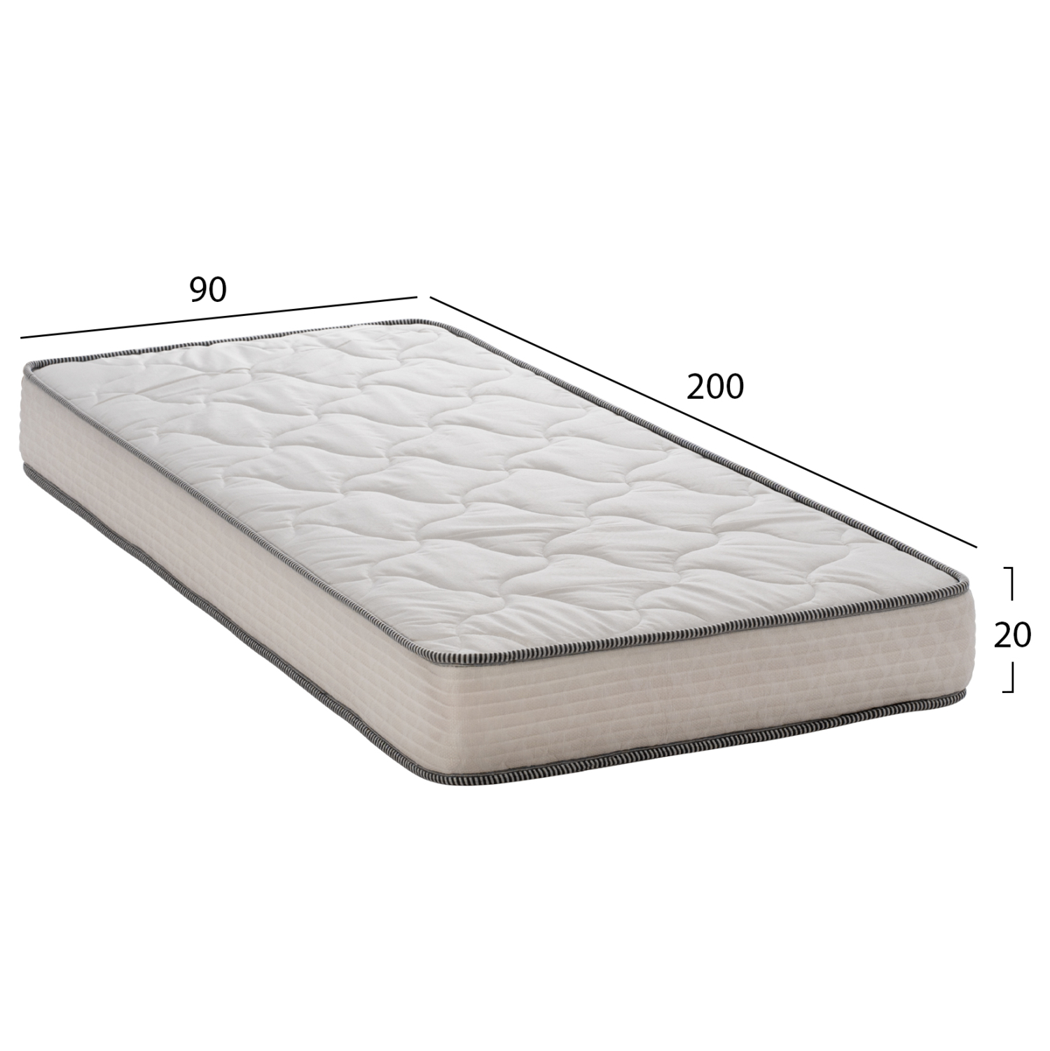 ΣΤΡΩΜΑ DREAMTOPIA ΣΕΙΡΑ RELIEF BONNELL SPRING 90x200x20Y εκ. 2