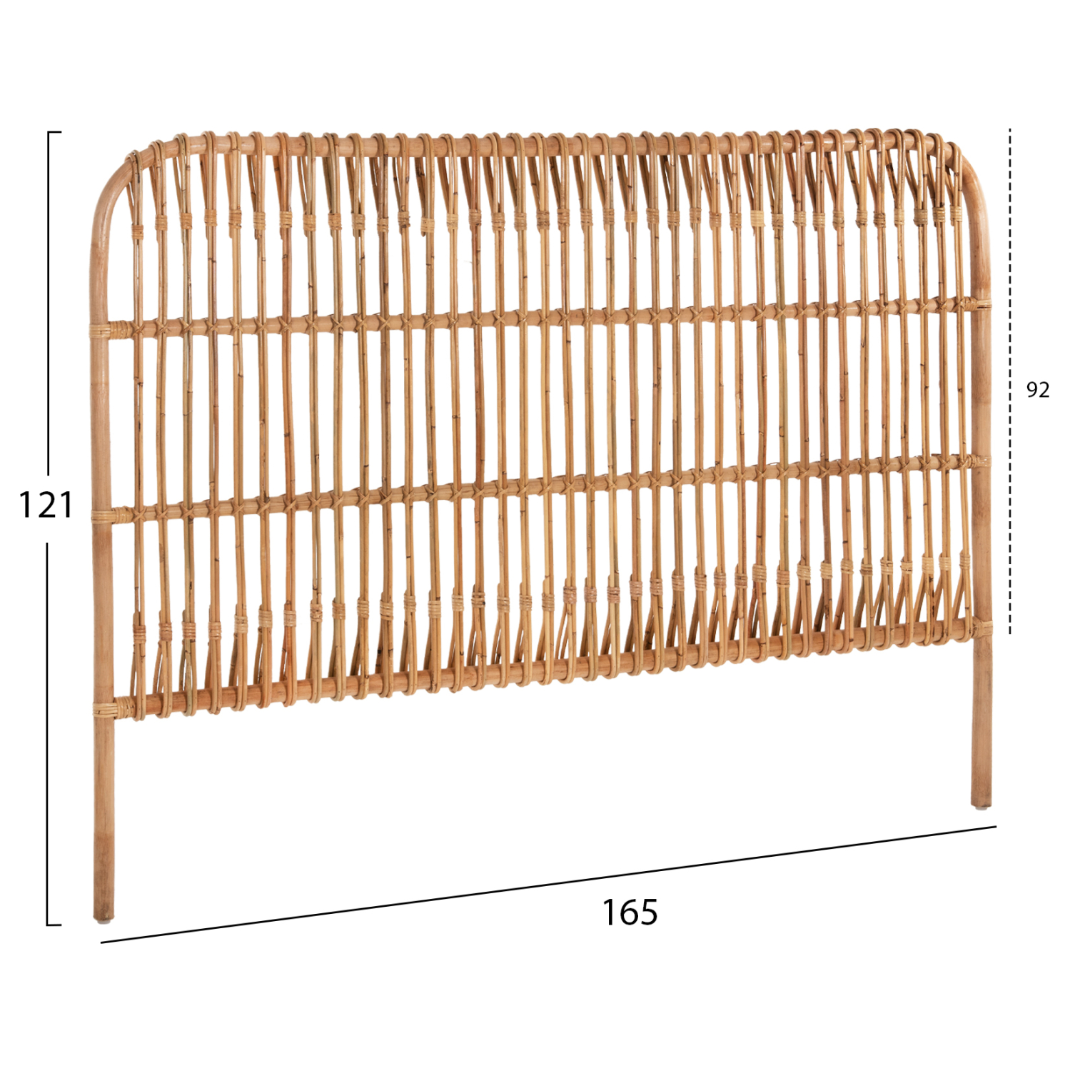 ΚΕΦΑΛΑΡΙ ΚΡΕΒΑΤΙΟΥ MERMA ΣΕ ΦΥΣΙΚΟ ΧΡΩΜΑ RATTAN 165x5x121Yεκ. 2