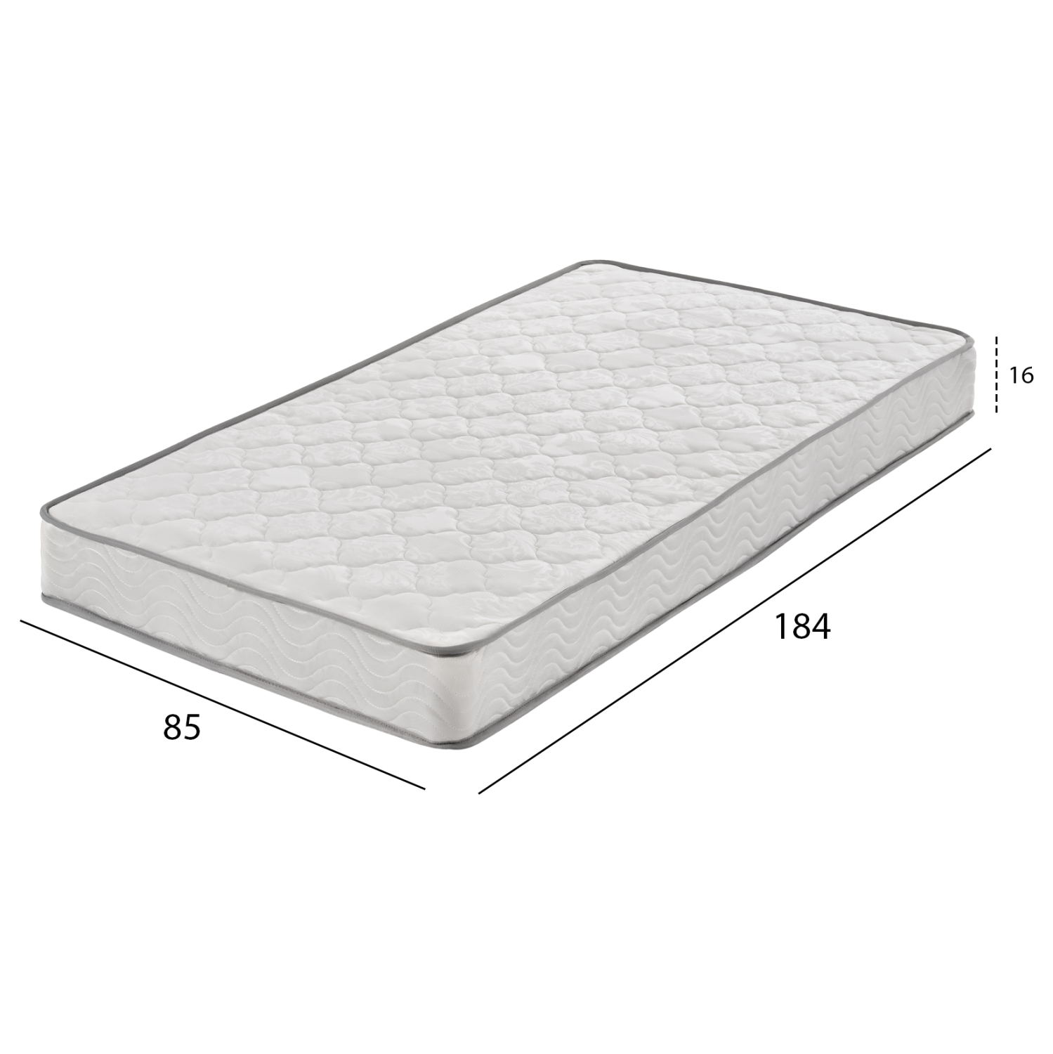 ΣΤΡΩΜΑ CONTINUOUS SPRING ΜΟΝΗΣ ΟΨΗΣ 85x184x16 εκ. 2