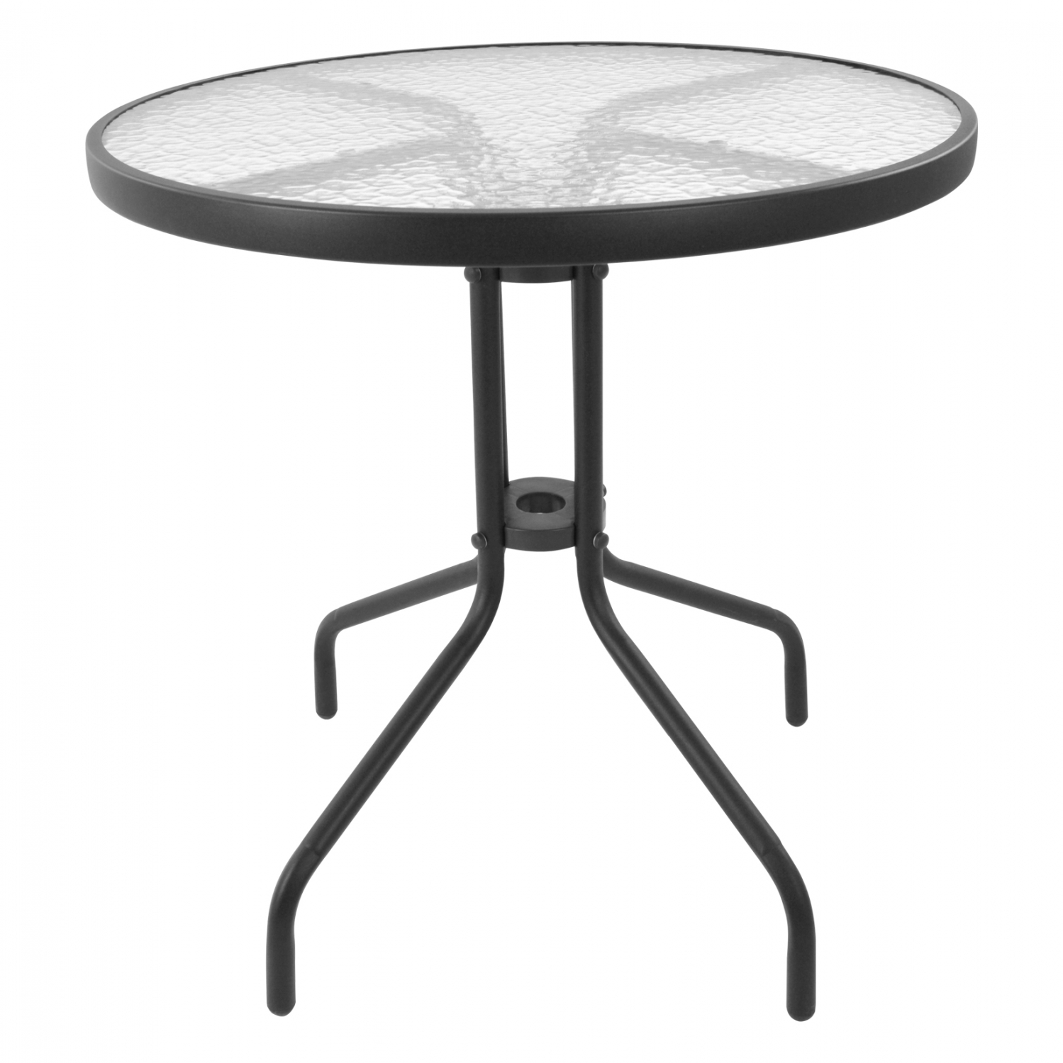 ΤΡΑΠΕΖΙ LIMA Φ70Χ70Υεκ.ΜΕΤΑΛΛΙΚΟ ΓΚΡΙ ΜΕ ΓΥΑΛΙΝΗ ΕΠΙΦΑΝΕΙΑ 3