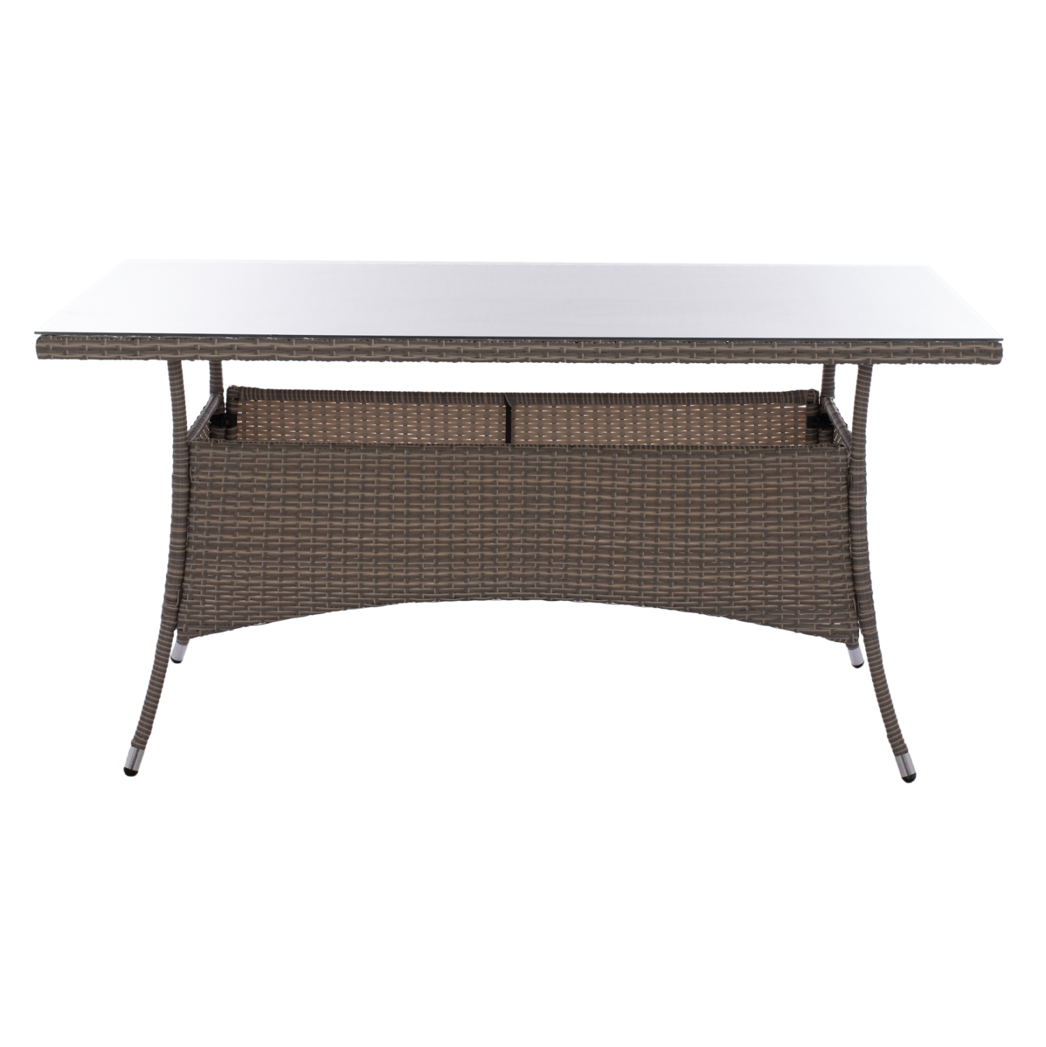 ΤΡΑΠΕΖΙ ΜΕΤΑΛΛΙΚΟ MINSK RATTAN ΓΚΡΙ 150x90x75Υ εκ. 3