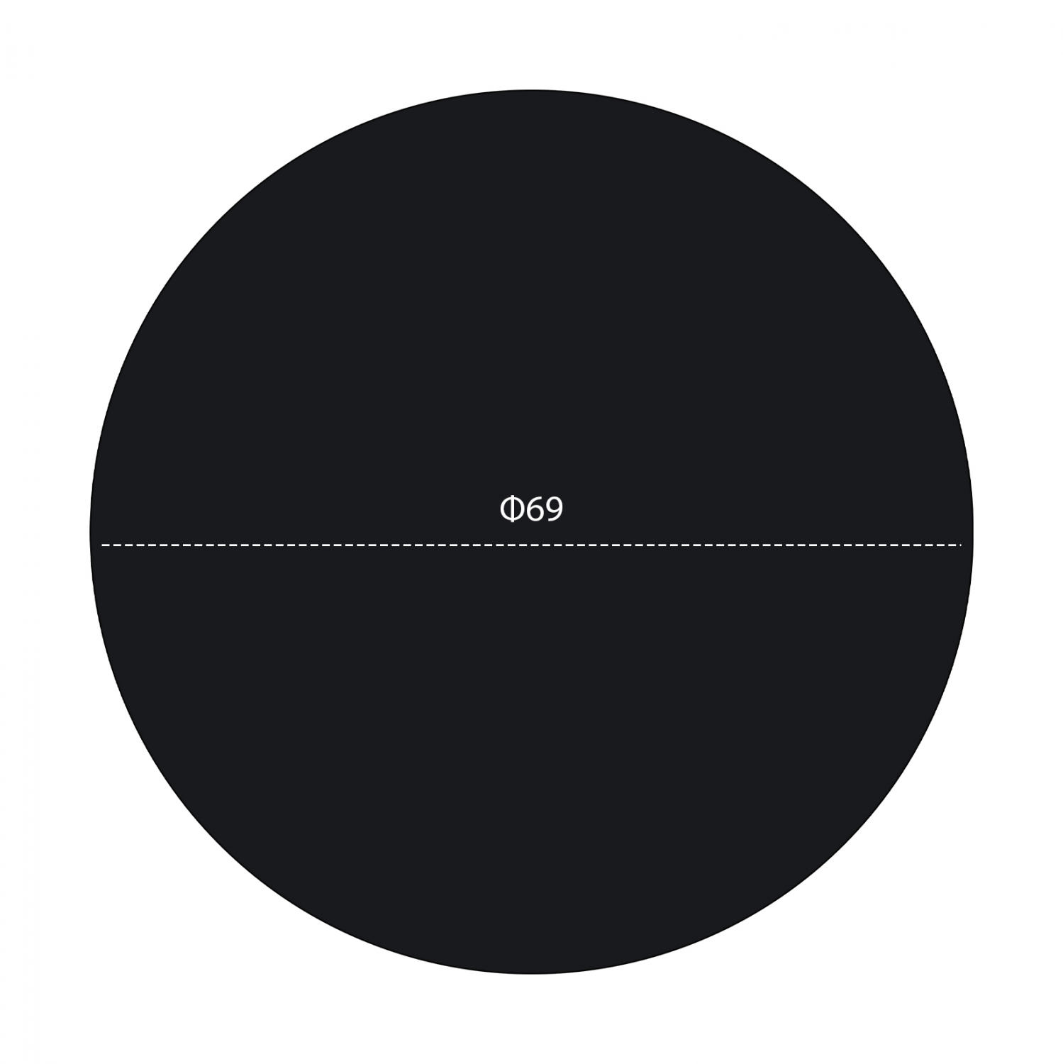 ΕΠΙΦΑΝΕΙΑ ΤΡΑΠΕΖΙΟΥ HPL ΜΑΥΡΗ Φ69 εκ. ΠΑΧΟΥΣ 12mm. 2