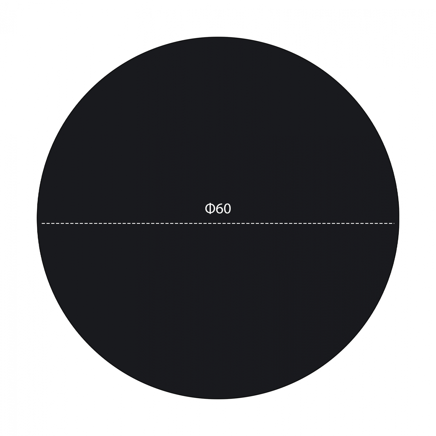 ΕΠΙΦΑΝΕΙΑ ΤΡΑΠΕΖΙΟΥ HPL ΜΑΥΡΗ Φ60 εκ. ΠΑΧΟΥΣ 12mm. 2