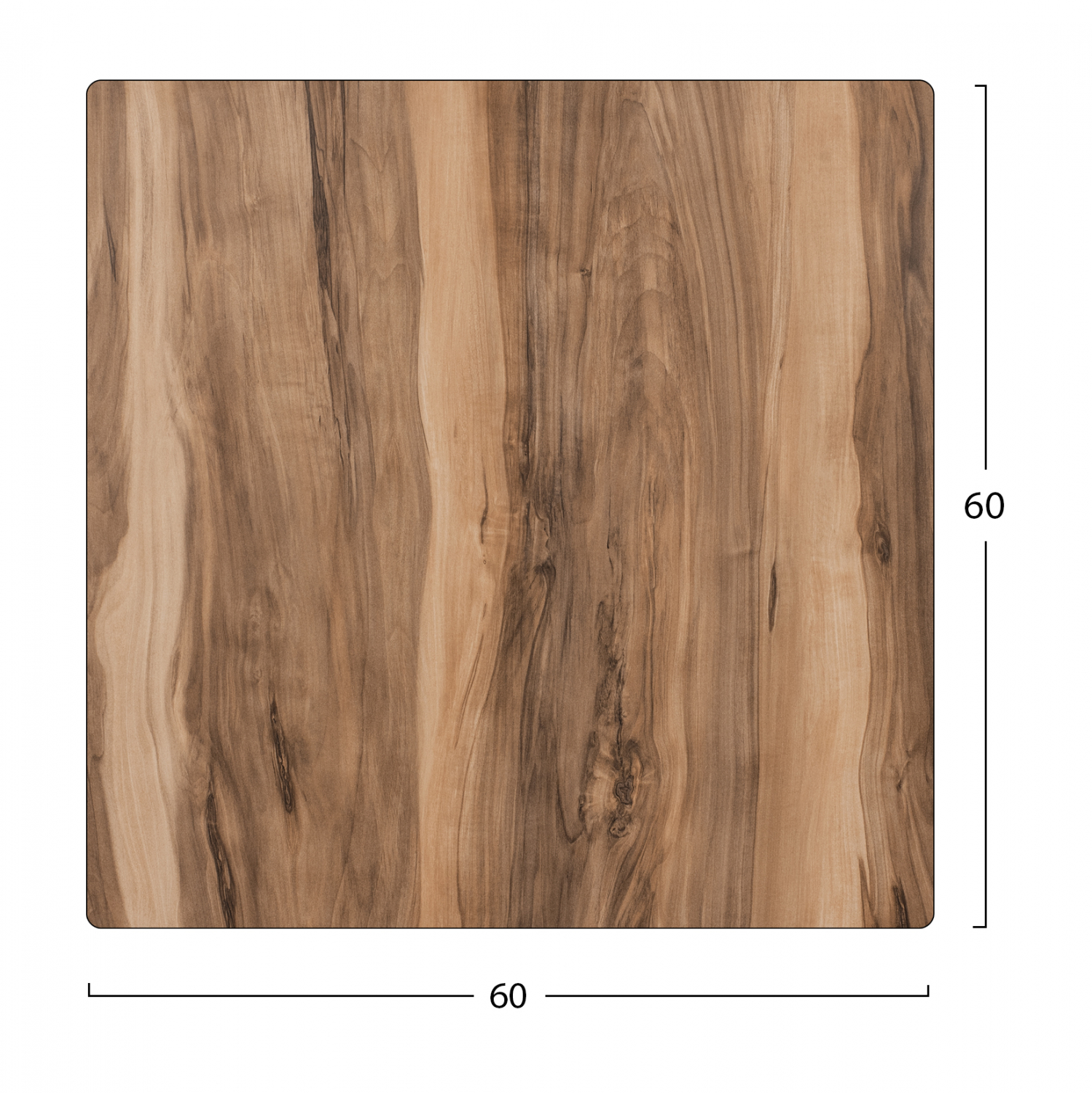 ΕΠΙΦΑΝΕΙΑ ΤΡΑΠΕΖΙΟΥ HPL INDIAN SHESHAM 60x60 εκ. ΠΑΧΟΥΣ 12mm. 2