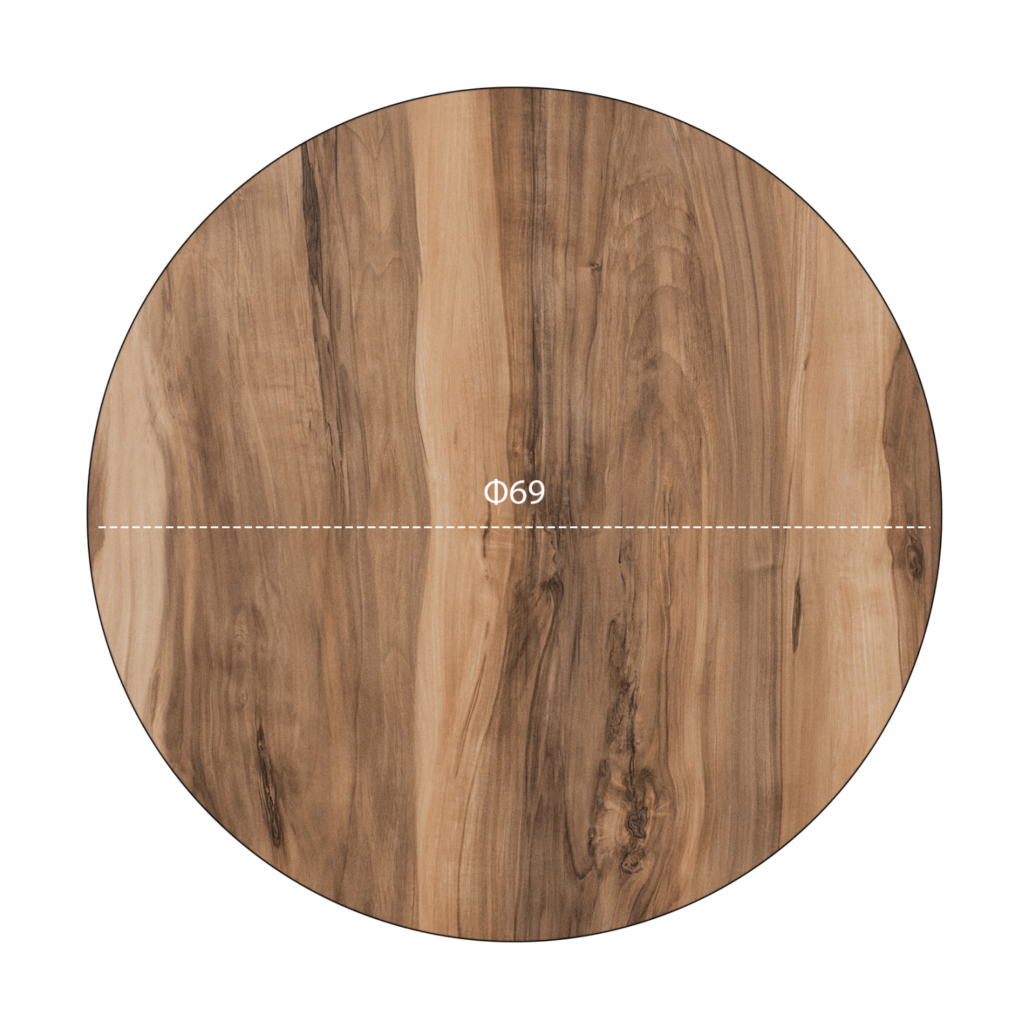 ΕΠΙΦΑΝΕΙΑ ΤΡΑΠΕΖΙΟΥ HPL INDIAN SHESHAM Φ69 εκ. ΠΑΧΟΥΣ 12mm. 2