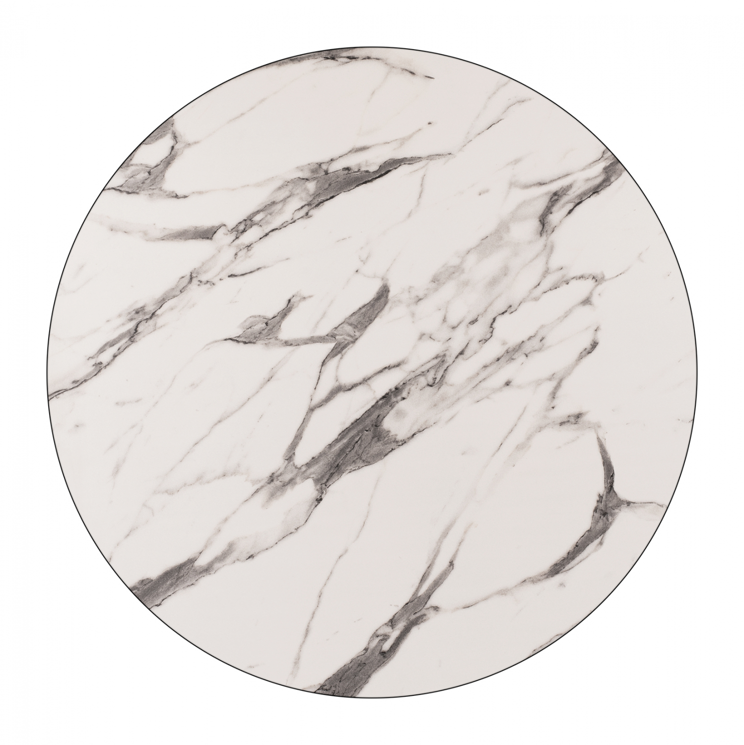 ΕΠΙΦΑΝΕΙΑ ΤΡΑΠΕΖΙΟΥ HPL MARBLE WHITE-GREY Φ60 εκ. ΠΑΧΟΥΣ 12mm. 1