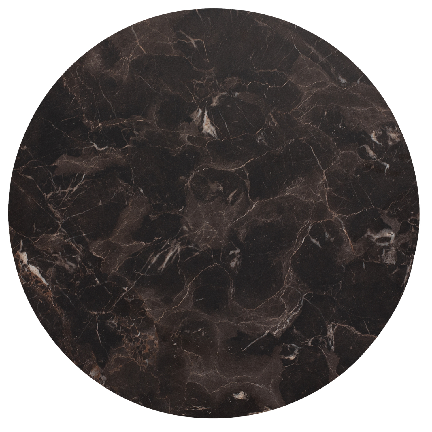 ΕΠΙΦΑΝΕΙΑ ΤΡΑΠΕΖΙΟΥ HPL BROWN MARBLE Φ69 εκ. ΠΑΧΟΥΣ 12mm. 1
