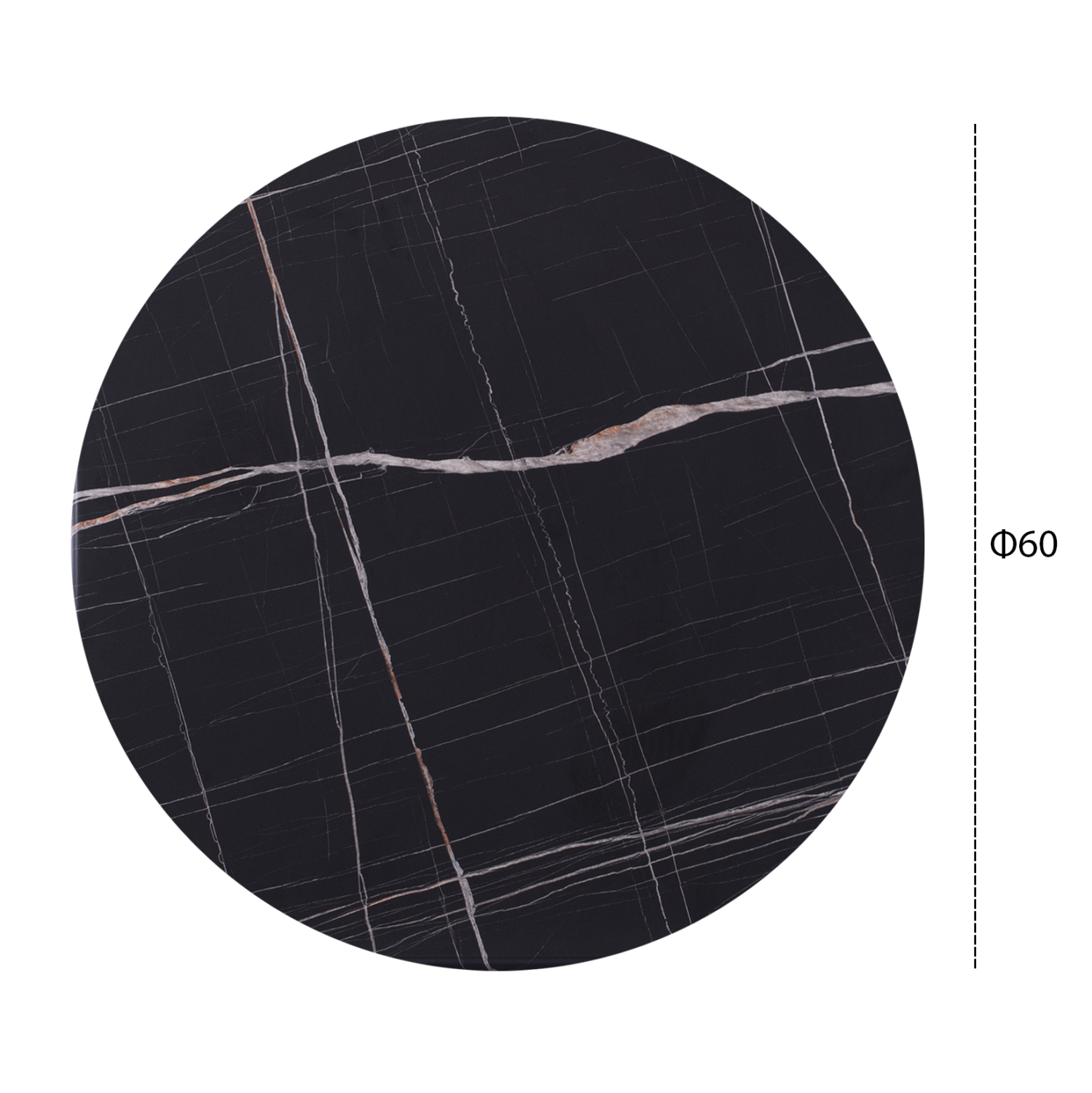 ΕΠΙΦΑΝΕΙΑ ΤΡΑΠΕΖΙΟΥ 741 WERZALIT Φ60Χ2.5εκ. ΜΑΥΡΟ ΜΑΡΜΑΡΟ 2