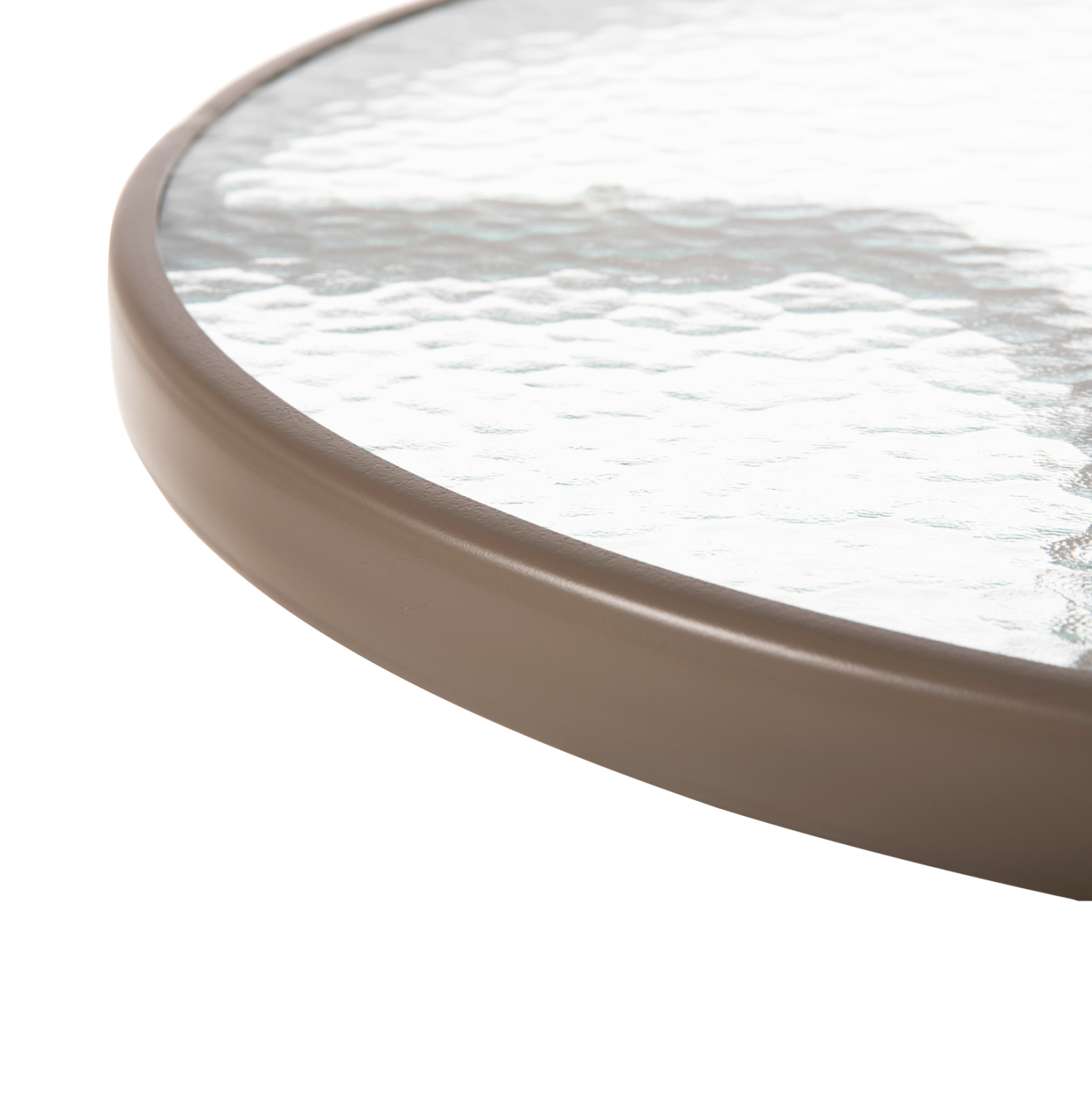 ΤΡΑΠΕΖΙ ΕΞ.ΧΩΡΟΥ ΣΤΡΟΓΓΥΛΟ LIMA ΣΑΜΠΑΝΙ ΜΕΤΑΛΛΟ-ΓΥΑΛΙΝΗ ΕΠΙΦΑΝΕΙΑ Φ60x70Υ 6