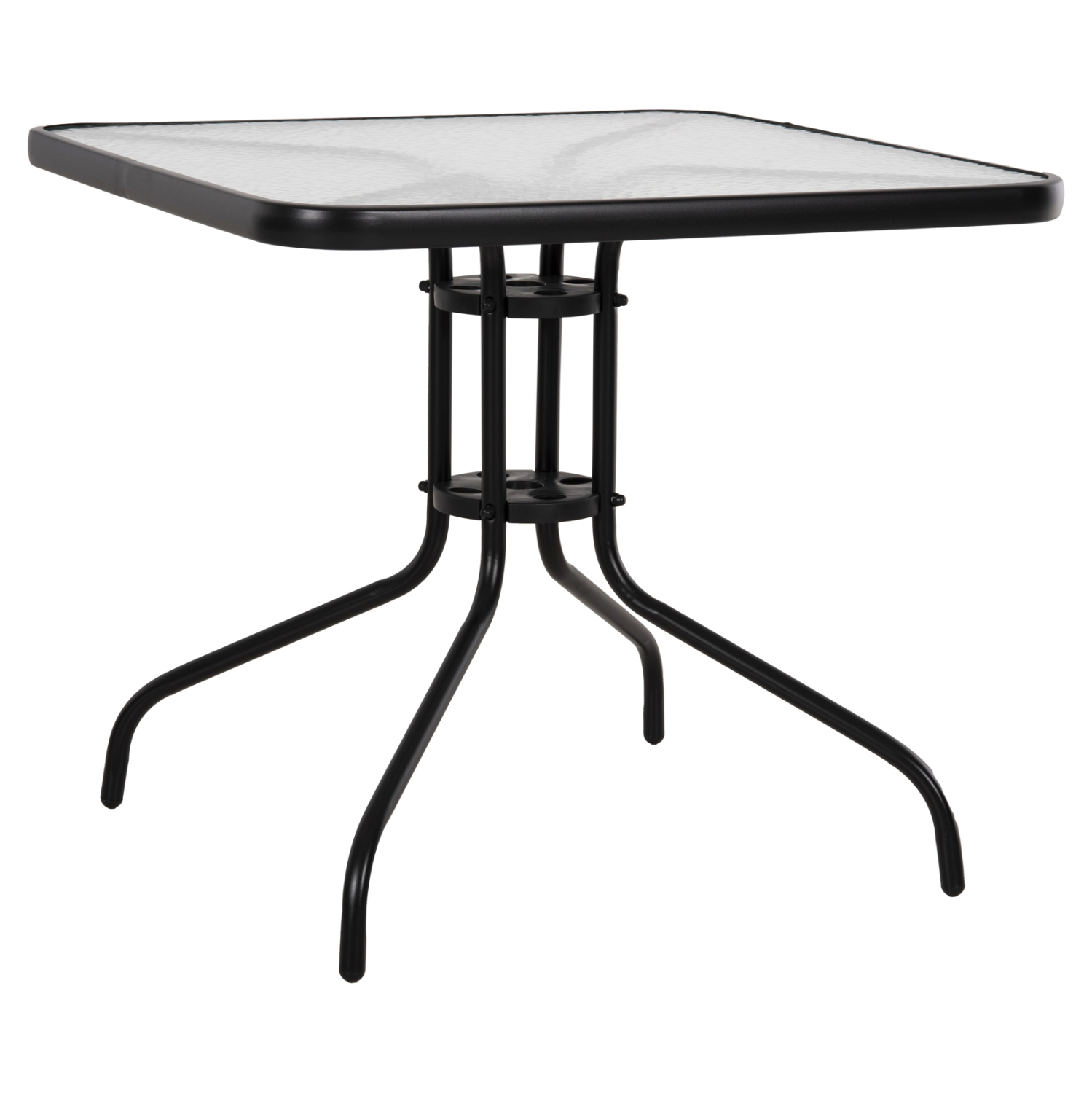 ΤΡΑΠΕΖΙ ΕΞΩΤ.ΧΩΡΟΥ FIGO ΜΕΤΑΛΛΟ ΜΑΥΡΟ-ΓΥΑΛΙΝΗ ΕΠΙΦΑΝΕΙΑ 80Χ80Χ71Υεκ 1