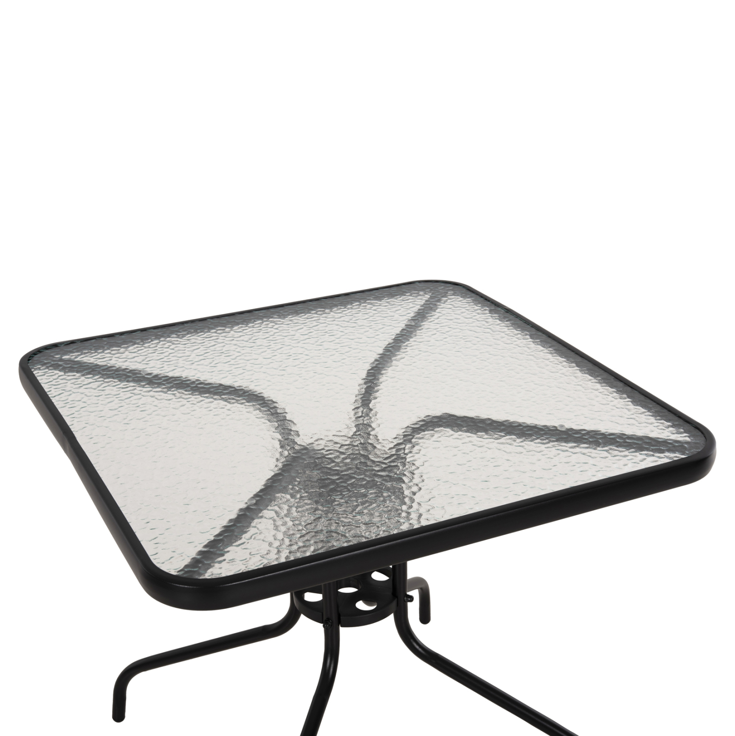 ΤΡΑΠΕΖΙ ΕΞΩΤ.ΧΩΡΟΥ FIGO ΜΕΤΑΛΛΟ ΜΑΥΡΟ-ΓΥΑΛΙΝΗ ΕΠΙΦΑΝΕΙΑ 80Χ80Χ71Υεκ 4