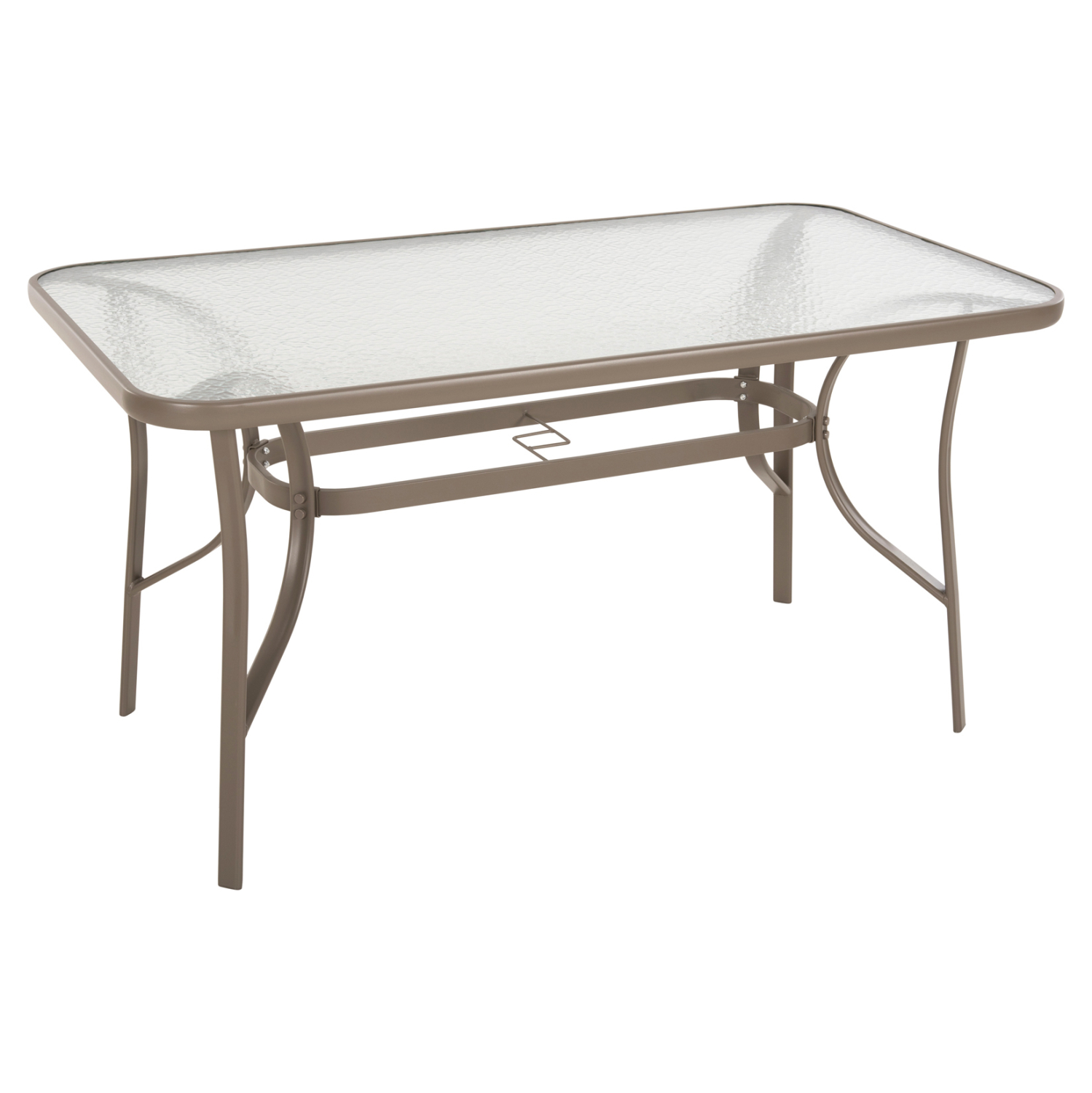 ΤΡΑΠΕΖΙ BRUNO ΣΑΜΠΑΝΙ ΜΕΤΑΛΛΙΚΟ ΜΕ ΓΥΑΛΙΝΗ ΕΠΙΦΑΝΕΙΑ 140Χ80Χ71Υεκ 1