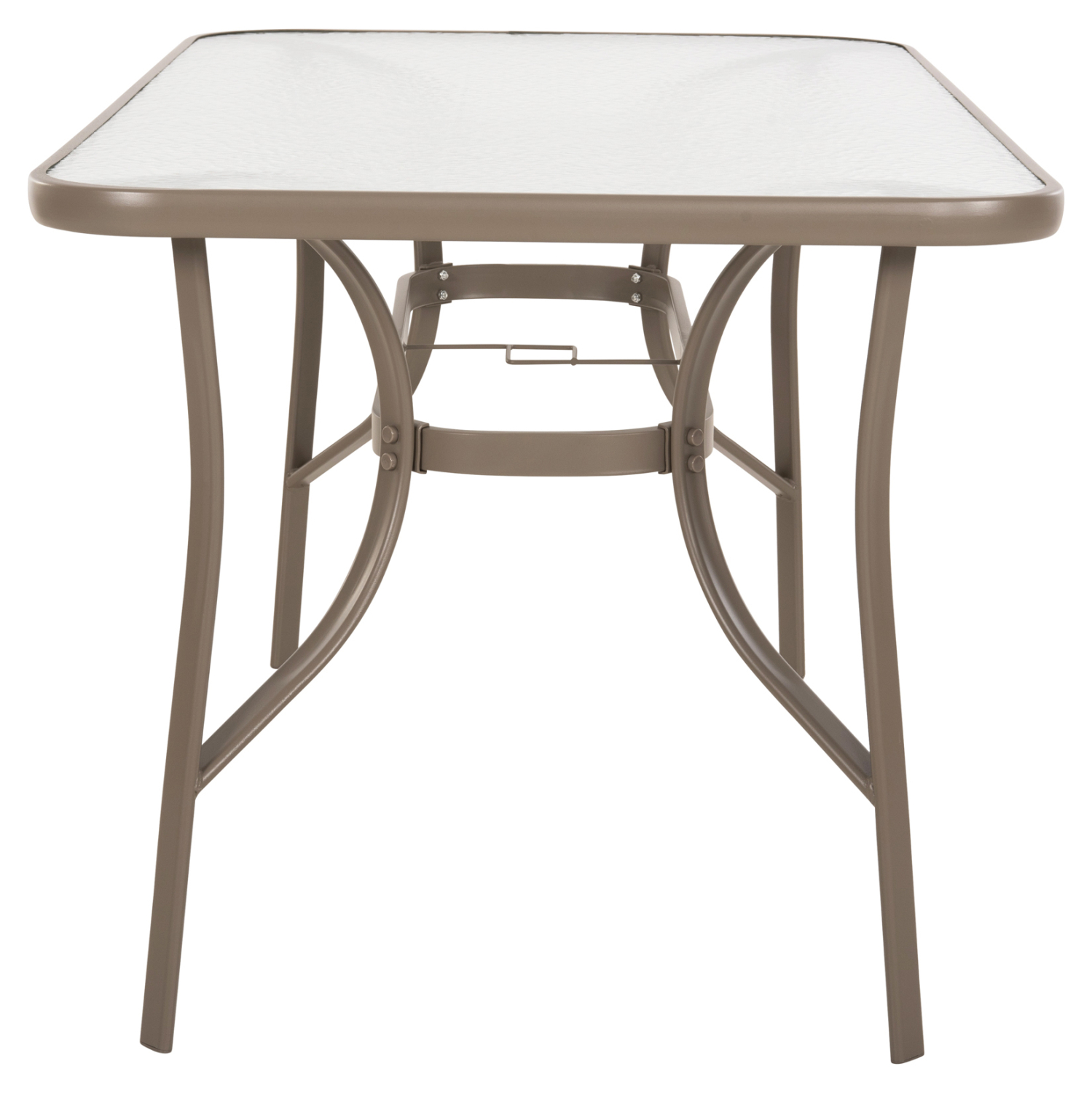 ΤΡΑΠΕΖΙ BRUNO ΣΑΜΠΑΝΙ ΜΕΤΑΛΛΙΚΟ ΜΕ ΓΥΑΛΙΝΗ ΕΠΙΦΑΝΕΙΑ 140Χ80Χ71Υεκ 4