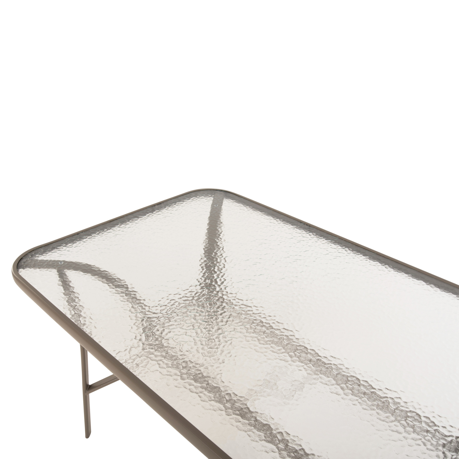 ΤΡΑΠΕΖΙ BRUNO ΣΑΜΠΑΝΙ ΜΕΤΑΛΛΙΚΟ ΜΕ ΓΥΑΛΙΝΗ ΕΠΙΦΑΝΕΙΑ 140Χ80Χ71Υεκ 5