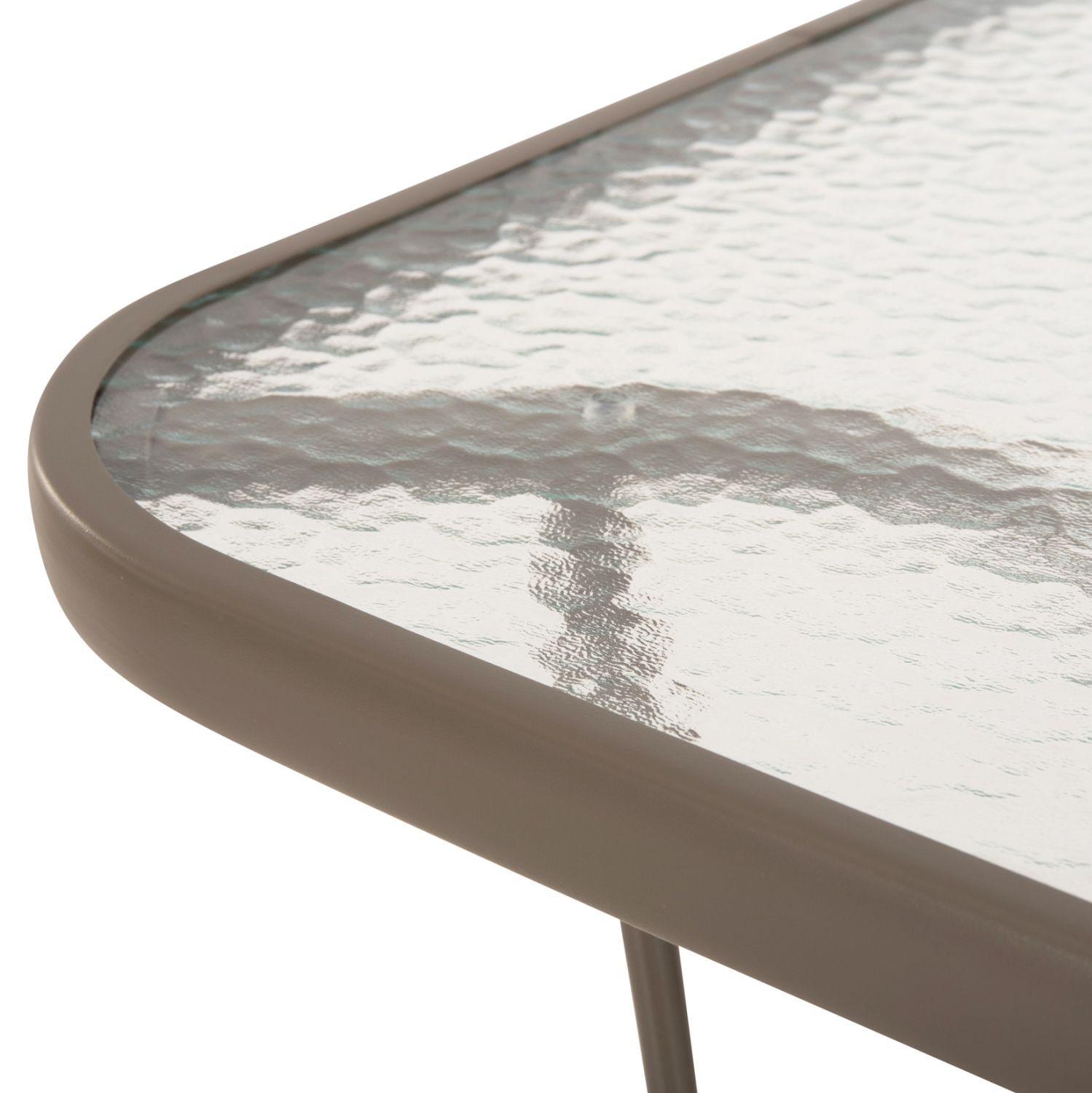 ΤΡΑΠΕΖΙ BRUNO ΣΑΜΠΑΝΙ ΜΕΤΑΛΛΙΚΟ ΜΕ ΓΥΑΛΙΝΗ ΕΠΙΦΑΝΕΙΑ 140Χ80Χ71Υεκ 6