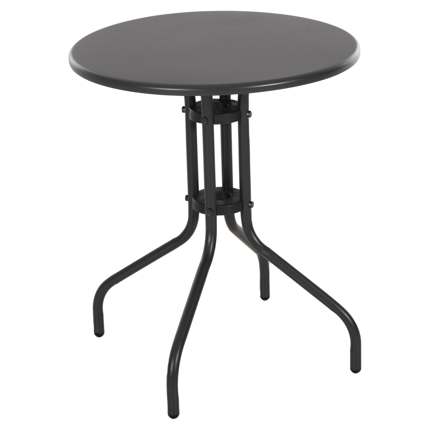 ΤΡΑΠΕΖΙ ΕΞ.ΧΩΡΟΥ ΣΤΡΟΓΓΥΛΟ LINO ΜΕΤΑΛΛΙΚΟ ΓΚΡΙ Φ60x70Υεκ. 1