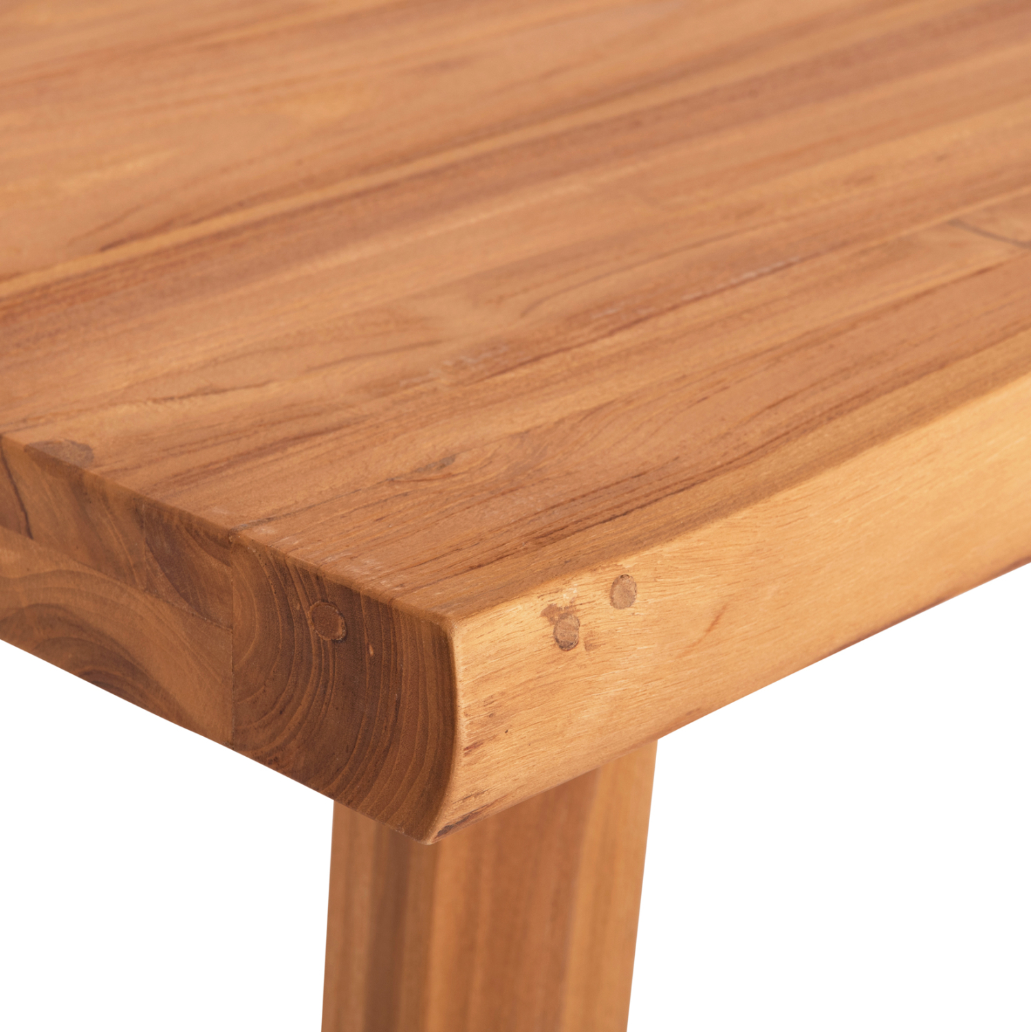 ΤΡΑΠΕΖΙ ΤΡΑΠΕΖΑΡΙΑΣ LEOPOLD ΜΑΣΙΦ ΞΥΛΟ ΤΕΑΚ-ΧΡΩΜΑ ΦΥΣΙΚΟ 200.5x107x76Yεκ 6