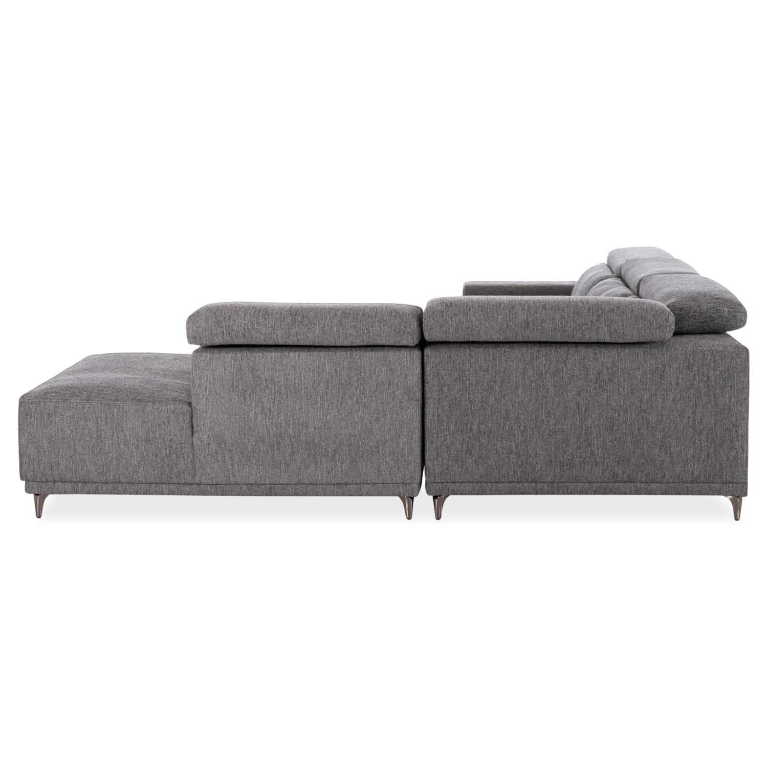 ΚΑΝΑΠΕΣ ΔΕΞΙΑ ΓΩΝΙΑ 5Θ ΜΕ RECLINE LUNARIS ΓΚΡΙ ΥΦΑΣΜΑ 307x267x94Yεκ 6