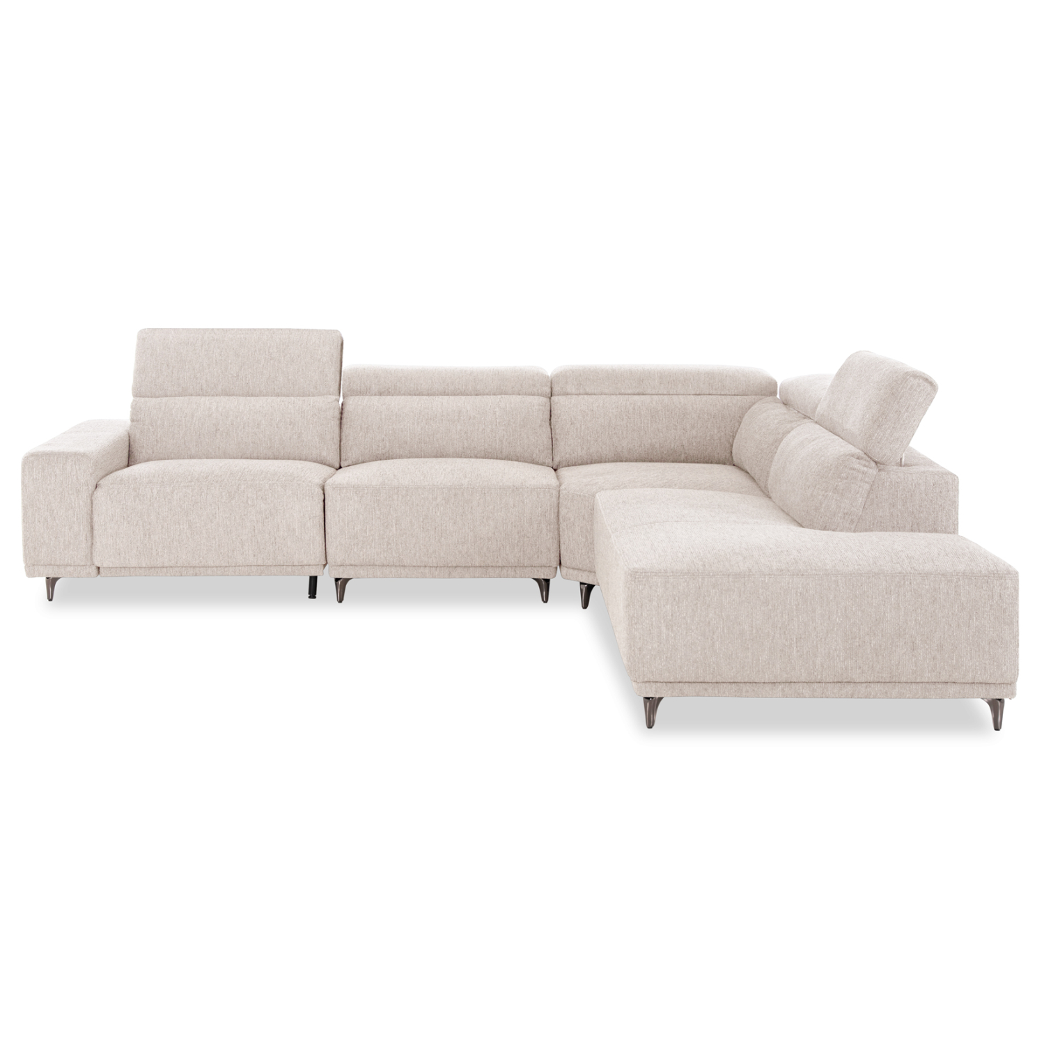 ΚΑΝΑΠΕΣ ΔΕΞΙΑ ΓΩΝΙΑ 5Θ ΜΕ RECLINE LUNARIS ΕΚΡΟΥ ΥΦΑΣΜΑ 307x267x94Yεκ 3