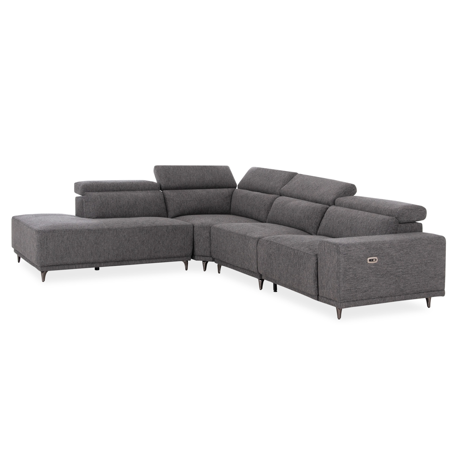 ΚΑΝΑΠΕΣ ΑΡΙΣΤΕΡΗ ΓΩΝΙΑ 5Θ ΜΕ RECLINE LUNARIS ΓΚΡΙ ΥΦΑΣΜΑ 307x267x94Yεκ 3