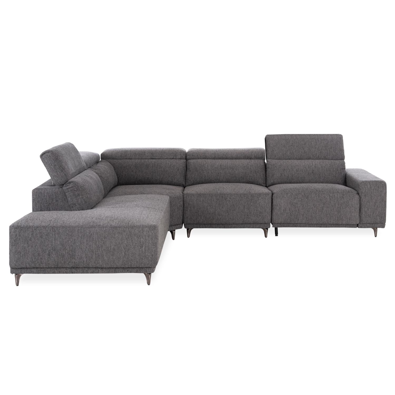 ΚΑΝΑΠΕΣ ΑΡΙΣΤΕΡΗ ΓΩΝΙΑ 5Θ ΜΕ RECLINE LUNARIS ΓΚΡΙ ΥΦΑΣΜΑ 307x267x94Yεκ 4