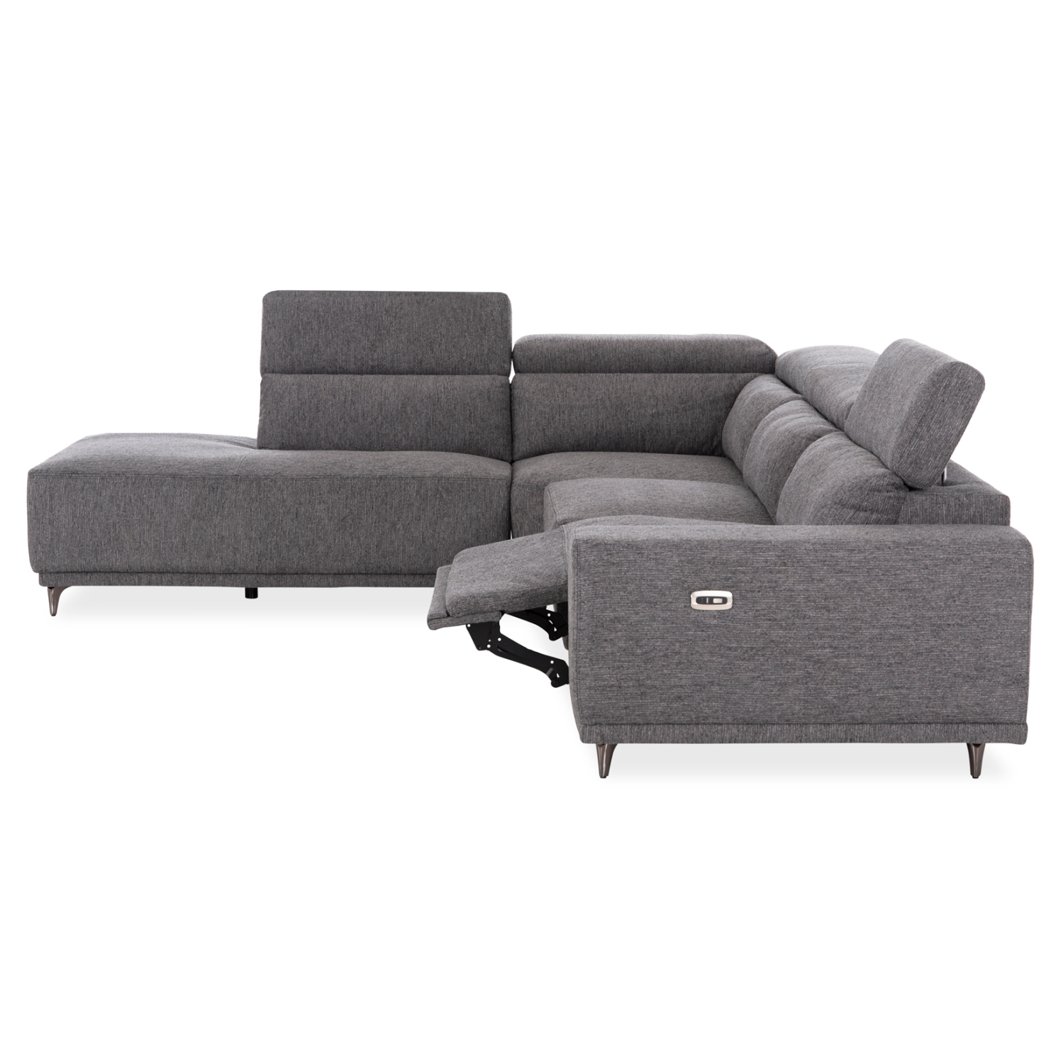 ΚΑΝΑΠΕΣ ΑΡΙΣΤΕΡΗ ΓΩΝΙΑ 5Θ ΜΕ RECLINE LUNARIS ΓΚΡΙ ΥΦΑΣΜΑ 307x267x94Yεκ 7