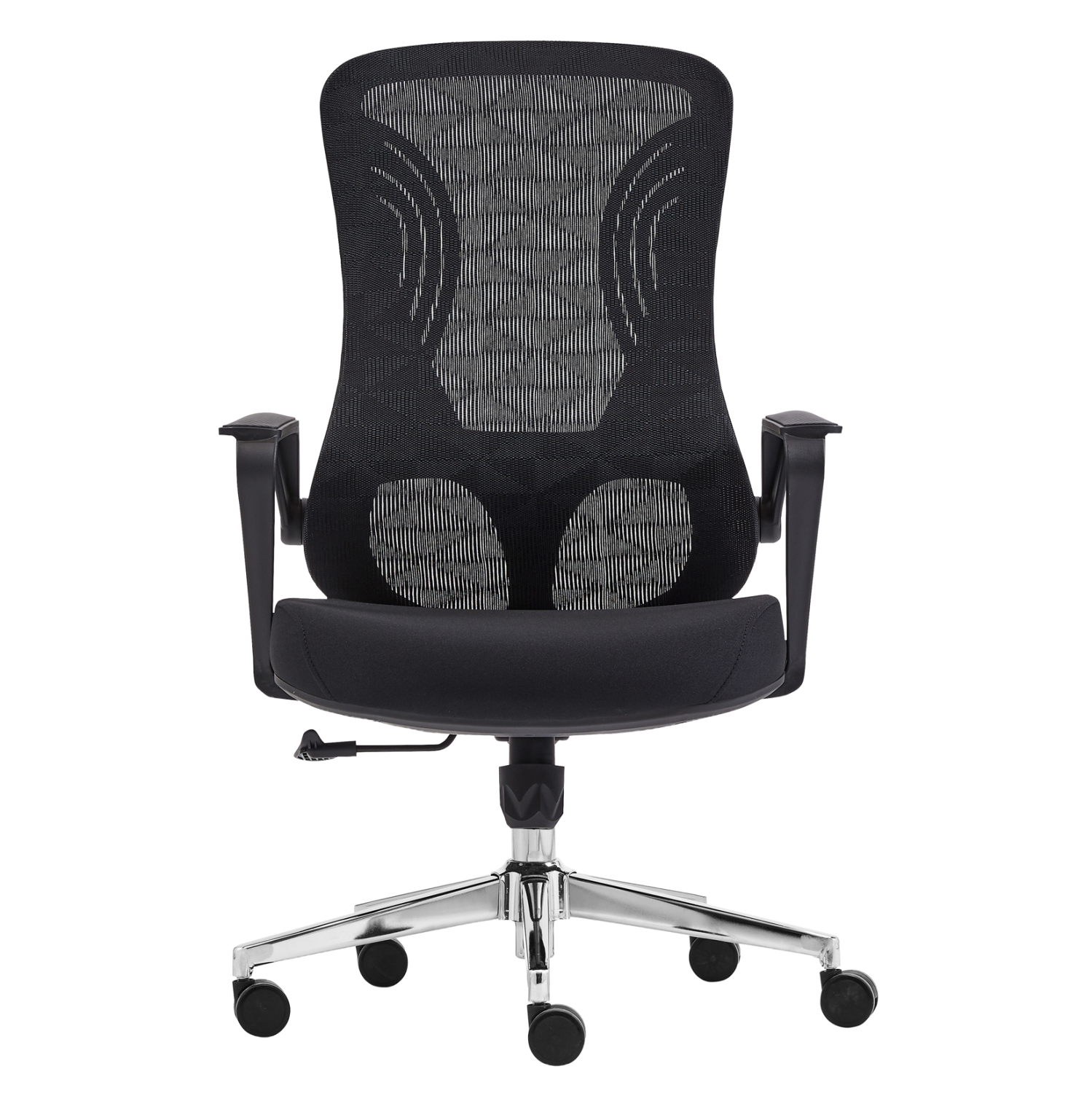 ΚΑΡΕΚΛΑ ΓΡΑΦΕΙΟΥ DECIFER ΜΑΥΡO MESH-ΒΑΣΗ ΧΡΩΜΙΟΥ 61x60x110Υεκ. 3