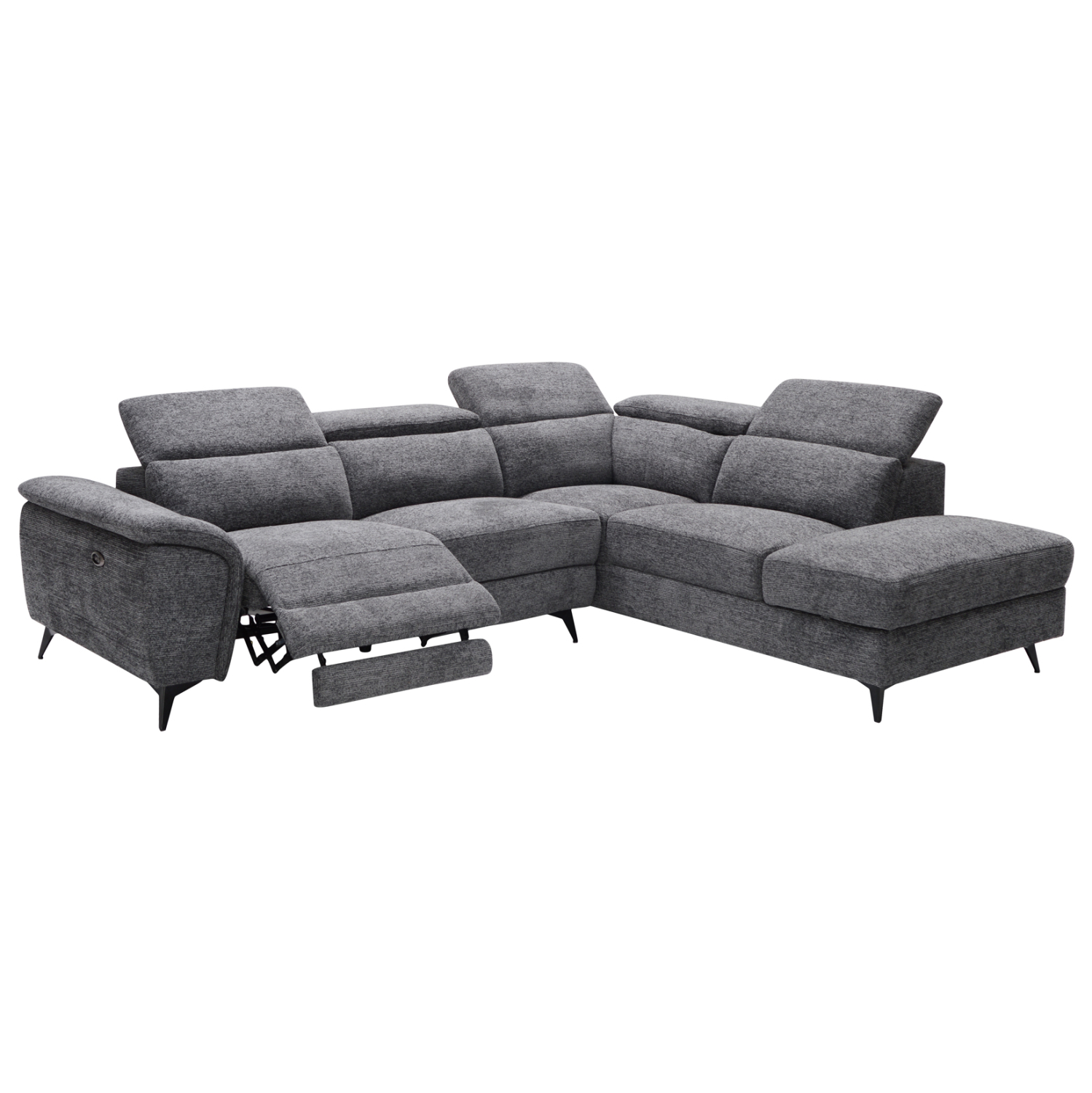 ΚΑΝΑΠΕΣ ΔΕΞΙΑ ΓΩΝΙΑ-ΑΝΑΚΛΙΣΗ & ΑΠΟΘ.ΧΩΡΟΣ-RESTRO ΓΚΡΙ ΥΦΑΣΜΑ 284x224x76Υεκ 1