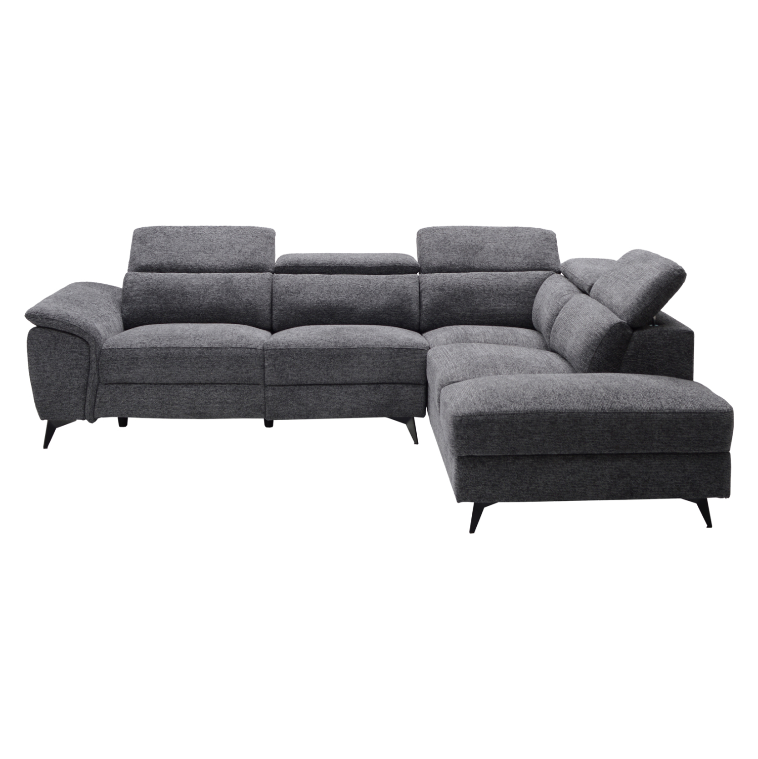 ΚΑΝΑΠΕΣ ΔΕΞΙΑ ΓΩΝΙΑ-ΑΝΑΚΛΙΣΗ & ΑΠΟΘ.ΧΩΡΟΣ-RESTRO ΓΚΡΙ ΥΦΑΣΜΑ 284x224x76Υεκ 4