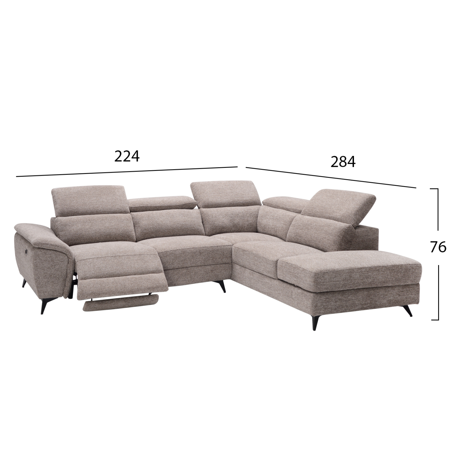 ΚΑΝΑΠΕΣ ΔΕΞΙΑ ΓΩΝΙΑ-ΑΝΑΚΛΙΣΗ & ΑΠΟΘ.ΧΩΡΟΣ-RESTRO ΜΠΕΖ ΥΦΑΣΜΑ 284x224x76Υ 2