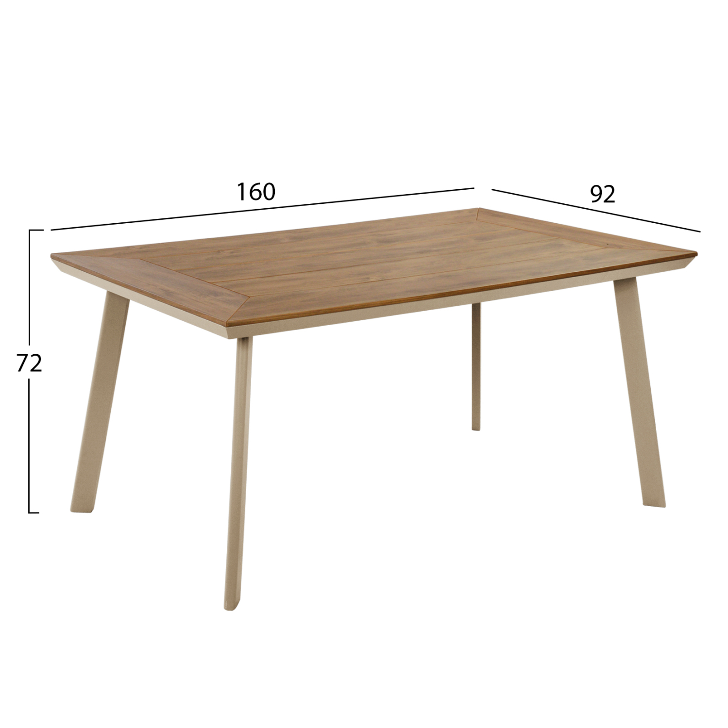 ΤΡΑΠΕΖΙ ΑΛΟΥΜΙΝΙΟΥ ΜΕ POLYWOOD TABER ΚΑΠΟΥΤΣΙΝΟ 160x92x72Υεκ 2