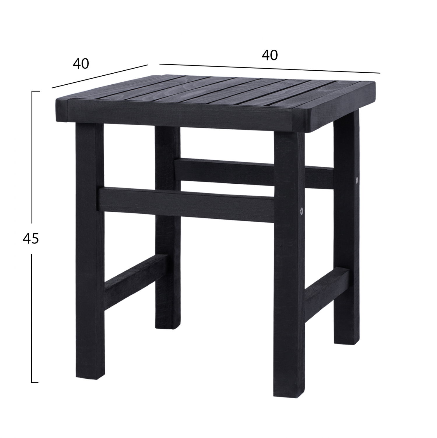 ΣΚΑΜΠΩ-ΤΡΑΠΕΖΑΚΙ ΜΑΥΡΟ KOLI 40Χ40X45Υ εκ. 2