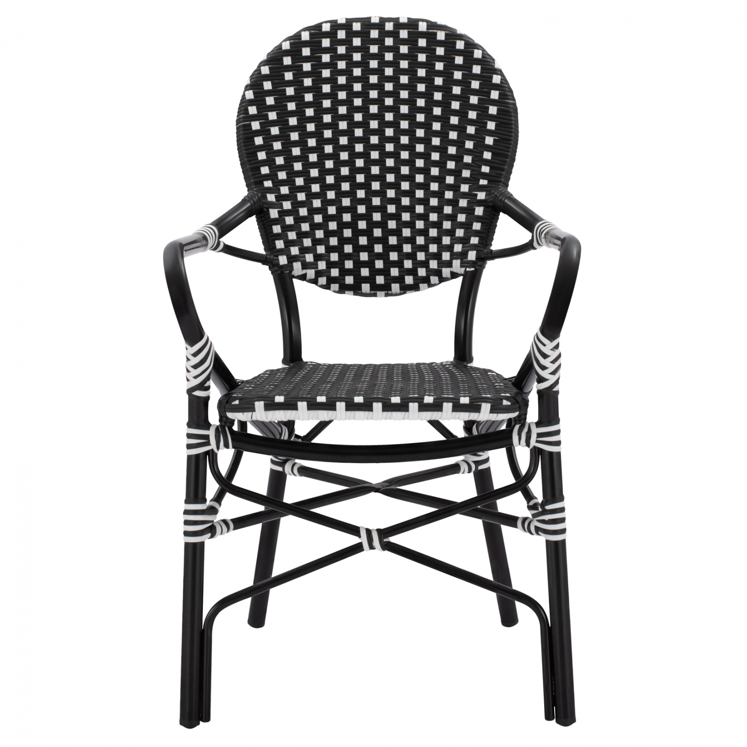 ΠΟΛΥΘΡΟΝΑ ΑΛΟΥΜΙΝΙΟΥ BAMBOO LOOK ΜΕ ΜΑΥΡΟ ΛΕΥΚΟ WICKER 56X63X96Y εκ. 3