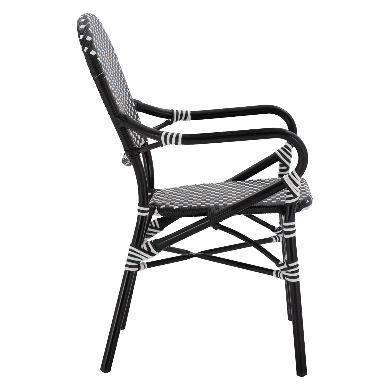 ΠΟΛΥΘΡΟΝΑ ΑΛΟΥΜΙΝΙΟΥ BAMBOO LOOK ΜΕ ΜΑΥΡΟ ΛΕΥΚΟ WICKER 56X63X96Y εκ. 4
