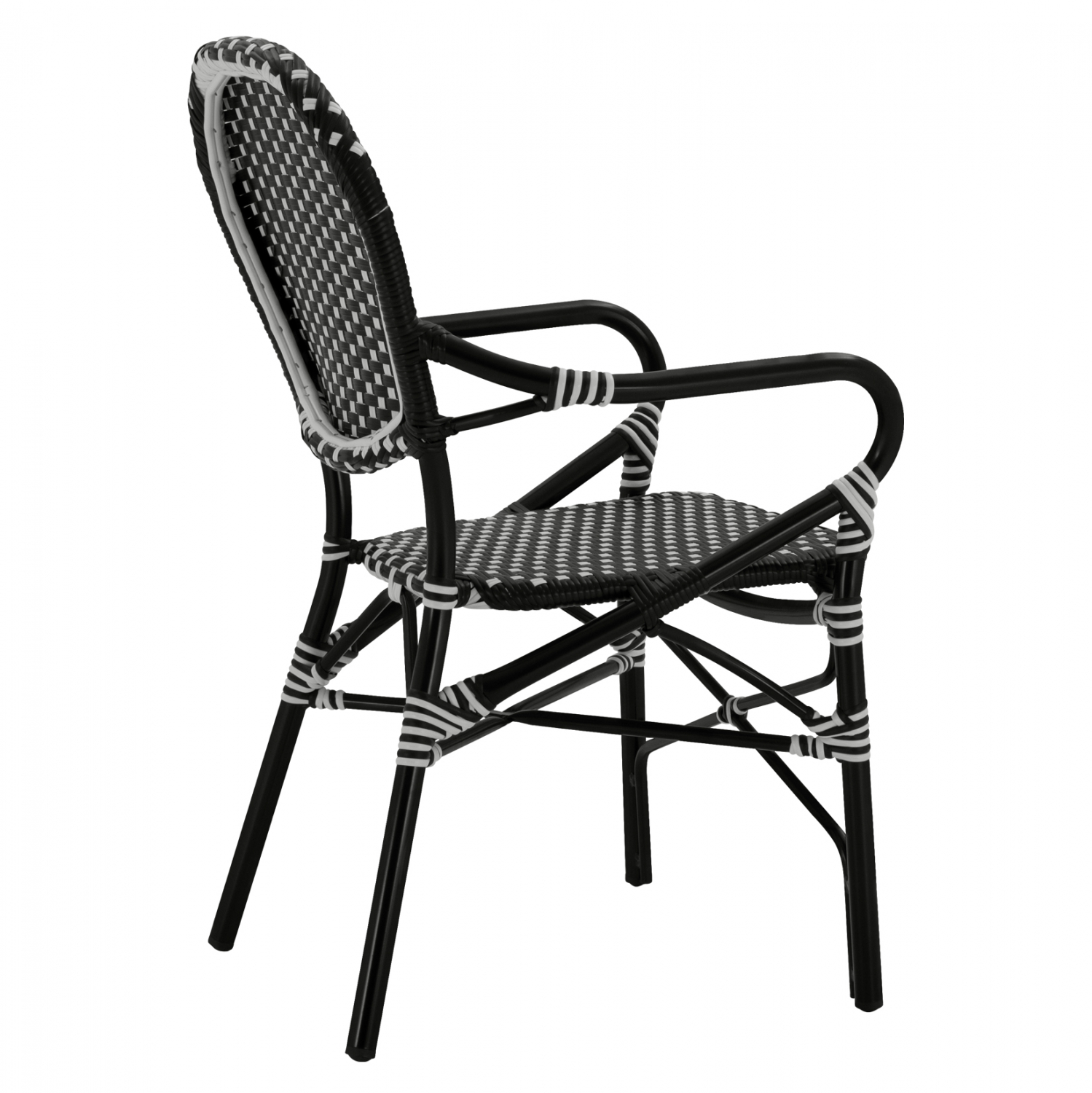 ΠΟΛΥΘΡΟΝΑ ΑΛΟΥΜΙΝΙΟΥ BAMBOO LOOK ΜΕ ΜΑΥΡΟ ΛΕΥΚΟ WICKER 56X63X96Y εκ. 5