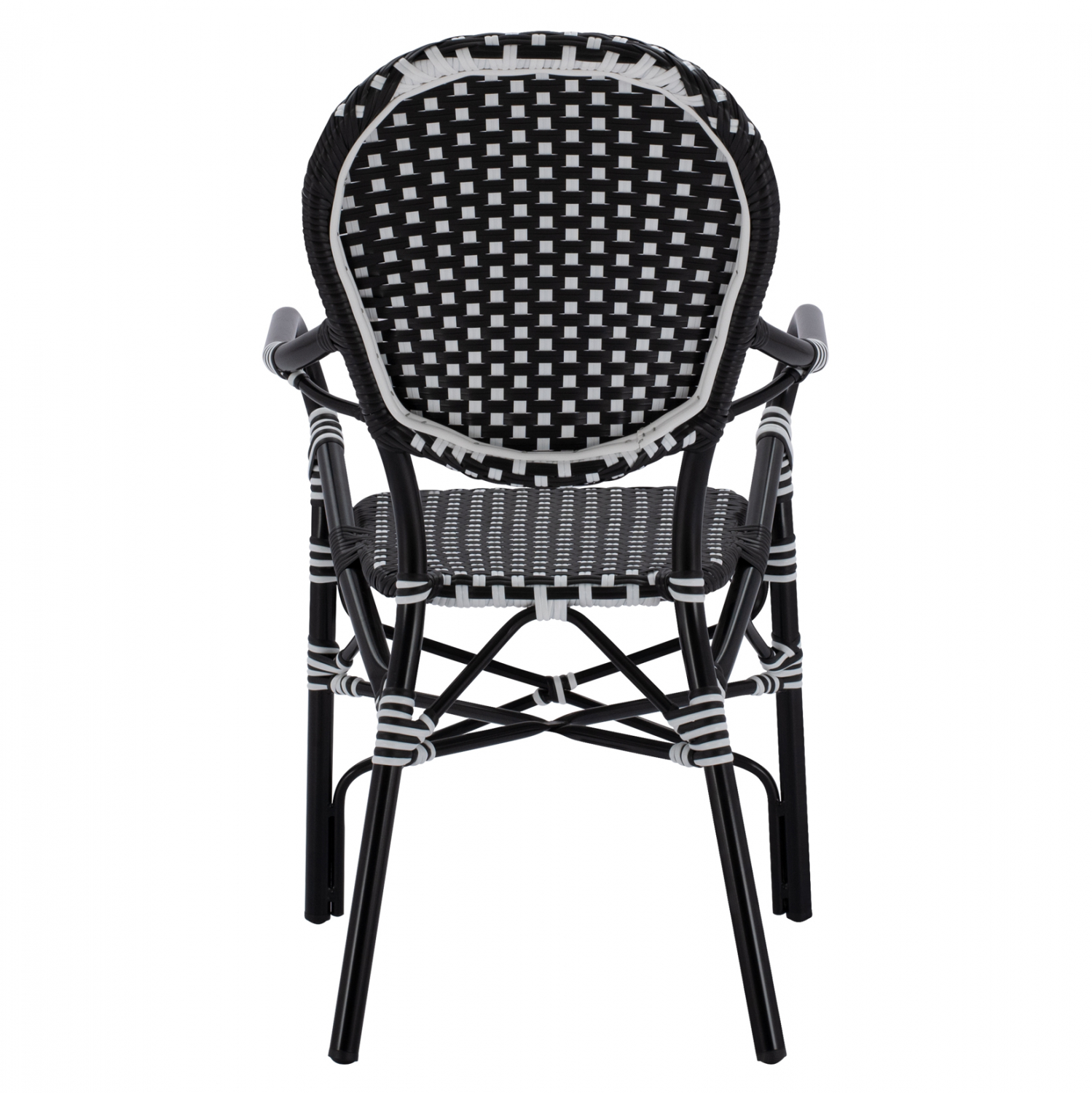 ΠΟΛΥΘΡΟΝΑ ΑΛΟΥΜΙΝΙΟΥ BAMBOO LOOK ΜΕ ΜΑΥΡΟ ΛΕΥΚΟ WICKER 56X63X96Y εκ. 6