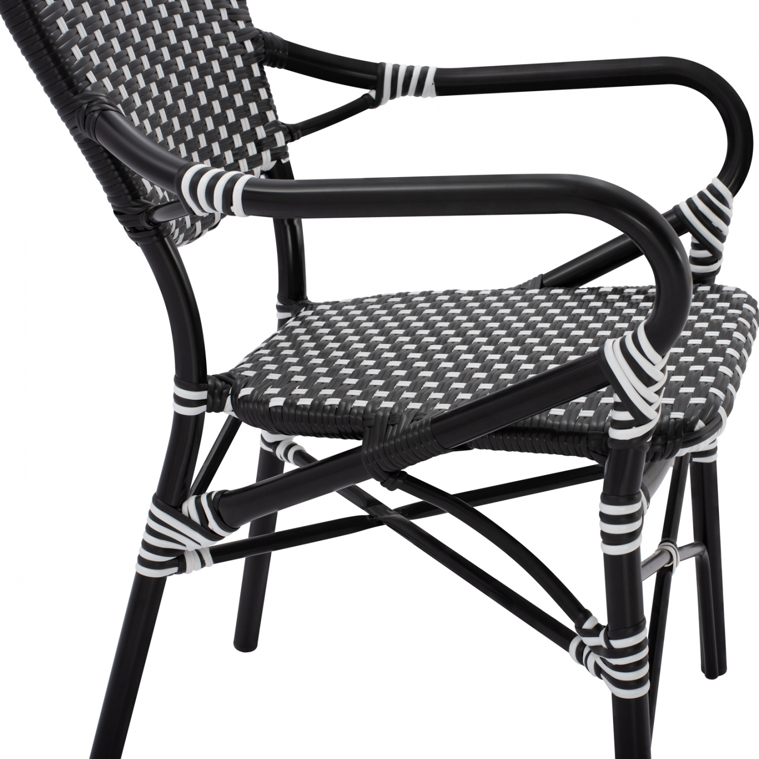 ΠΟΛΥΘΡΟΝΑ ΑΛΟΥΜΙΝΙΟΥ BAMBOO LOOK ΜΕ ΜΑΥΡΟ ΛΕΥΚΟ WICKER 56X63X96Y εκ. 7