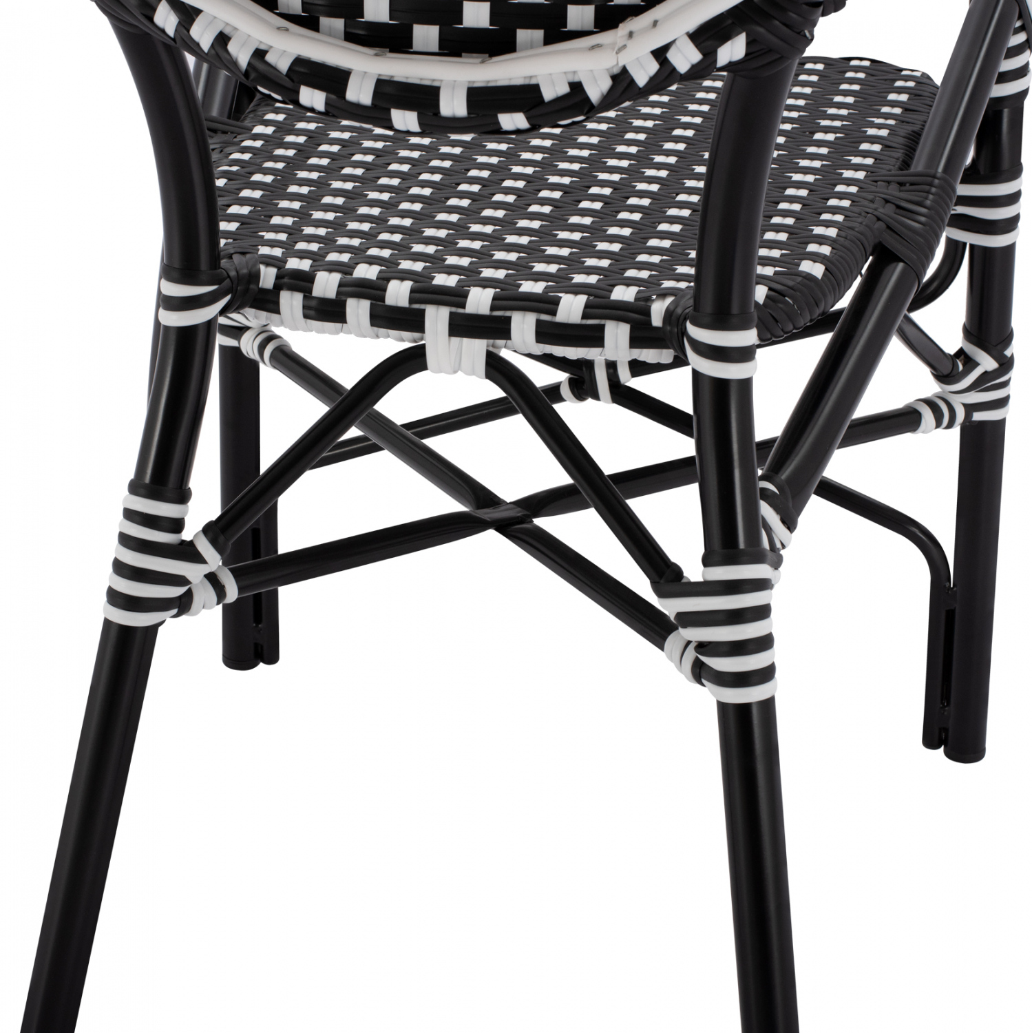 ΠΟΛΥΘΡΟΝΑ ΑΛΟΥΜΙΝΙΟΥ BAMBOO LOOK ΜΕ ΜΑΥΡΟ ΛΕΥΚΟ WICKER 56X63X96Y εκ. 9