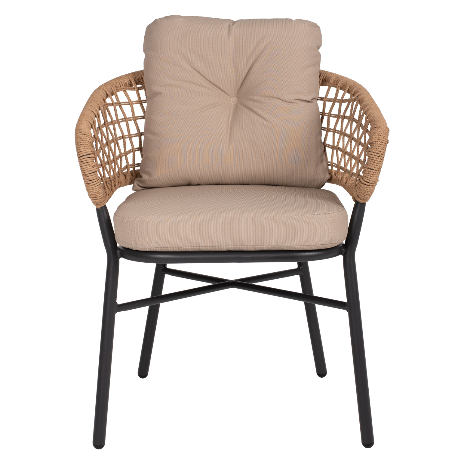 ΠΟΛΥΘΡΟΝΑ ΑΛΟΥΜΙΝΙΟΥ DARK GREY ΕΠΑΓΓΕΛΜ. RATTAN ΜΑΞΙΛΑΡΙ ΜΠΕΖ 60x56x84 εκ. 3