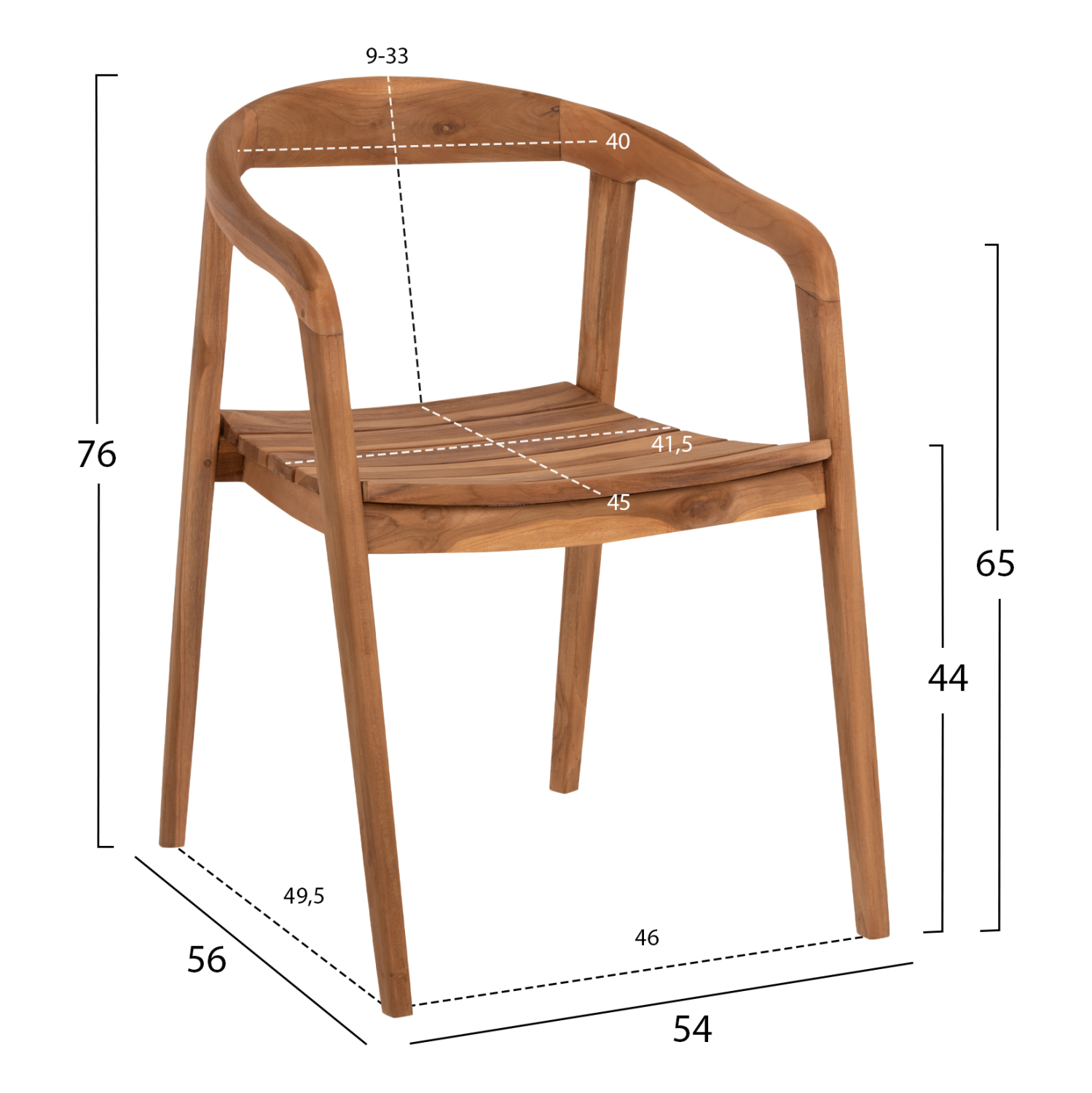 ΠΟΛΥΘΡΟΝΑ DEUS ΞΥΛΟ TEAK 54x56x76Yεκ. 2