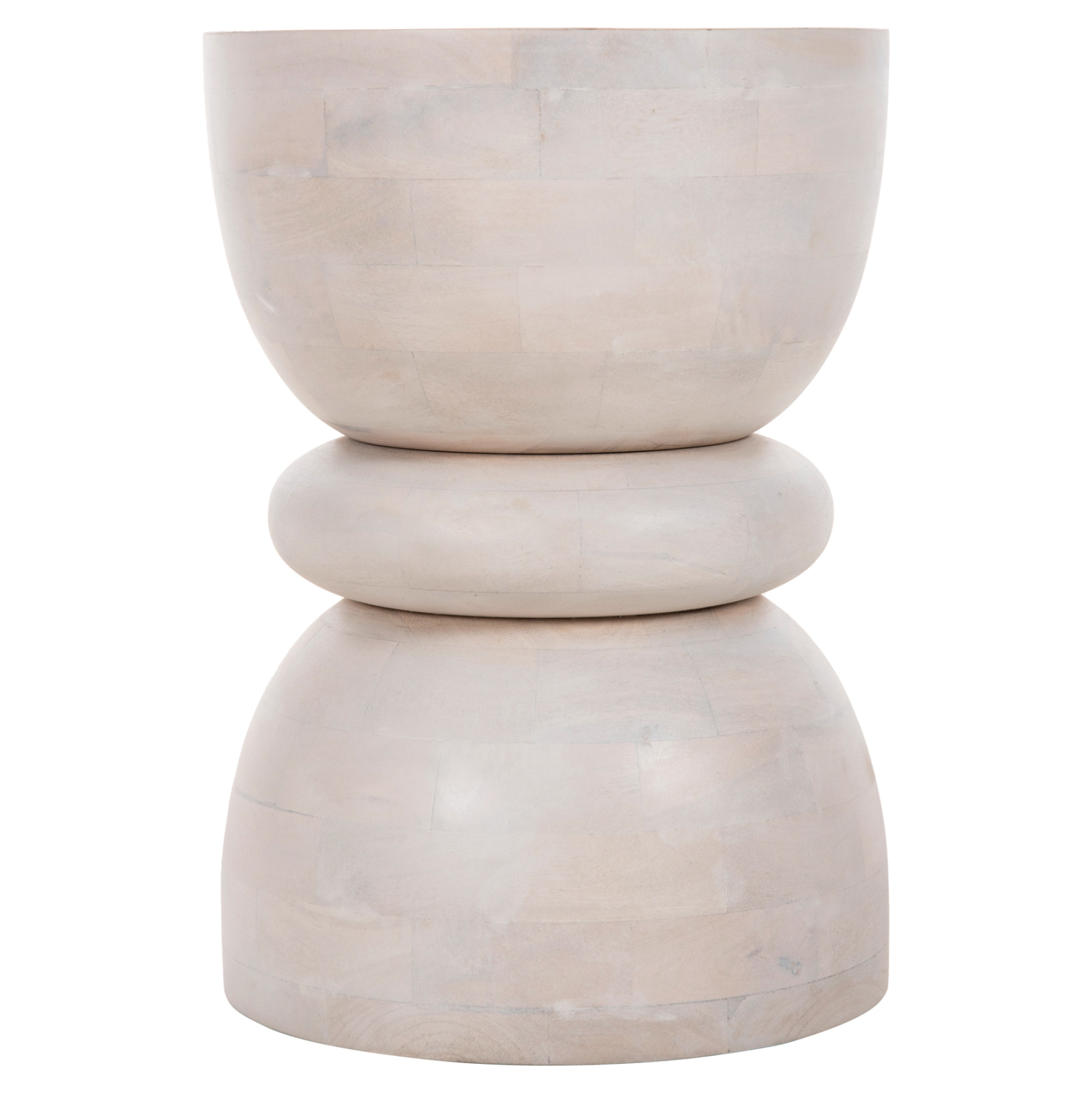 ΣΚΑΜΠΟ ΣΤΡΟΓΓΥΛΟ  ΜΑΣΙΦ MANGO ΣΕ ΛΕΥΚΟ ΧΡΩΜΑ Φ35x51Υ εκ. 3