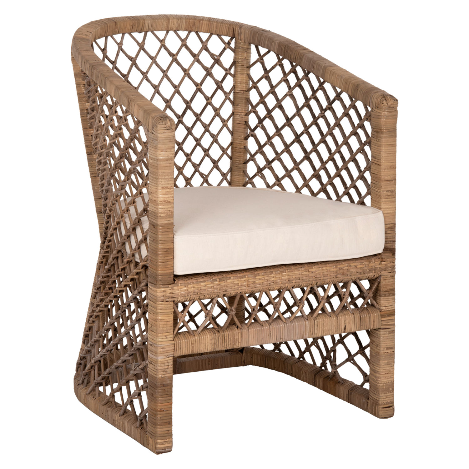 ΠΟΛΥΘΡΟΝΑ MPIKO RATTAN ΦΥΣΙΚΟ-ΜΑΞΙΛΑΡΙ ΕΚΡΟΥ 64x68x87Υ εκ. 1