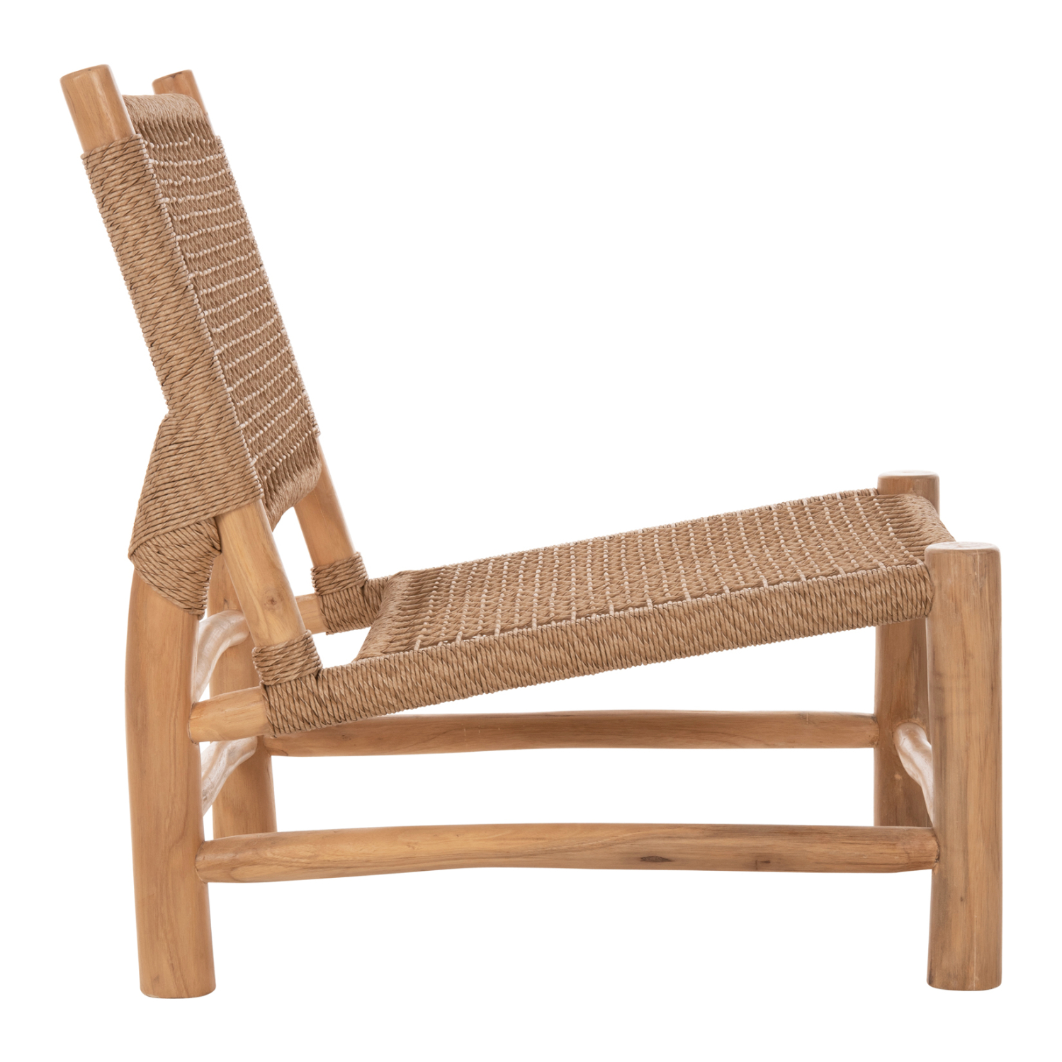 ΚΑΡΕΚΛΑ LONDER ΞΥΛΟ TEAK ΣΕ ΦΥΣΙΚΟ ΚΑΙ ΣΥΝΘΕΤΙΚΟ RATTAN 63x77x77Υεκ. 4