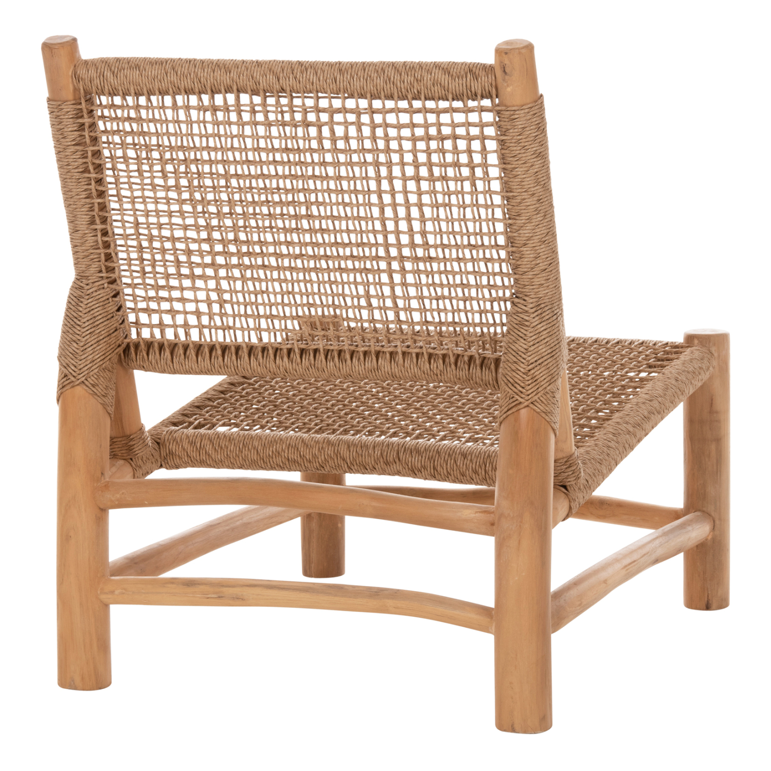 ΚΑΡΕΚΛΑ LONDER ΞΥΛΟ TEAK ΣΕ ΦΥΣΙΚΟ ΚΑΙ ΣΥΝΘΕΤΙΚΟ RATTAN 63x77x77Υεκ. 5