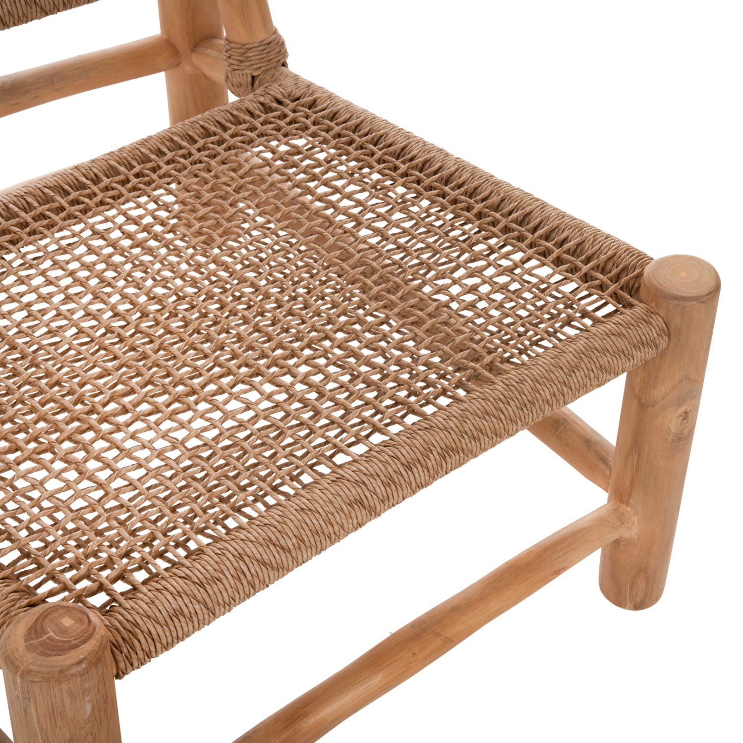 ΚΑΡΕΚΛΑ LONDER ΞΥΛΟ TEAK ΣΕ ΦΥΣΙΚΟ ΚΑΙ ΣΥΝΘΕΤΙΚΟ RATTAN 63x77x77Υεκ. 8