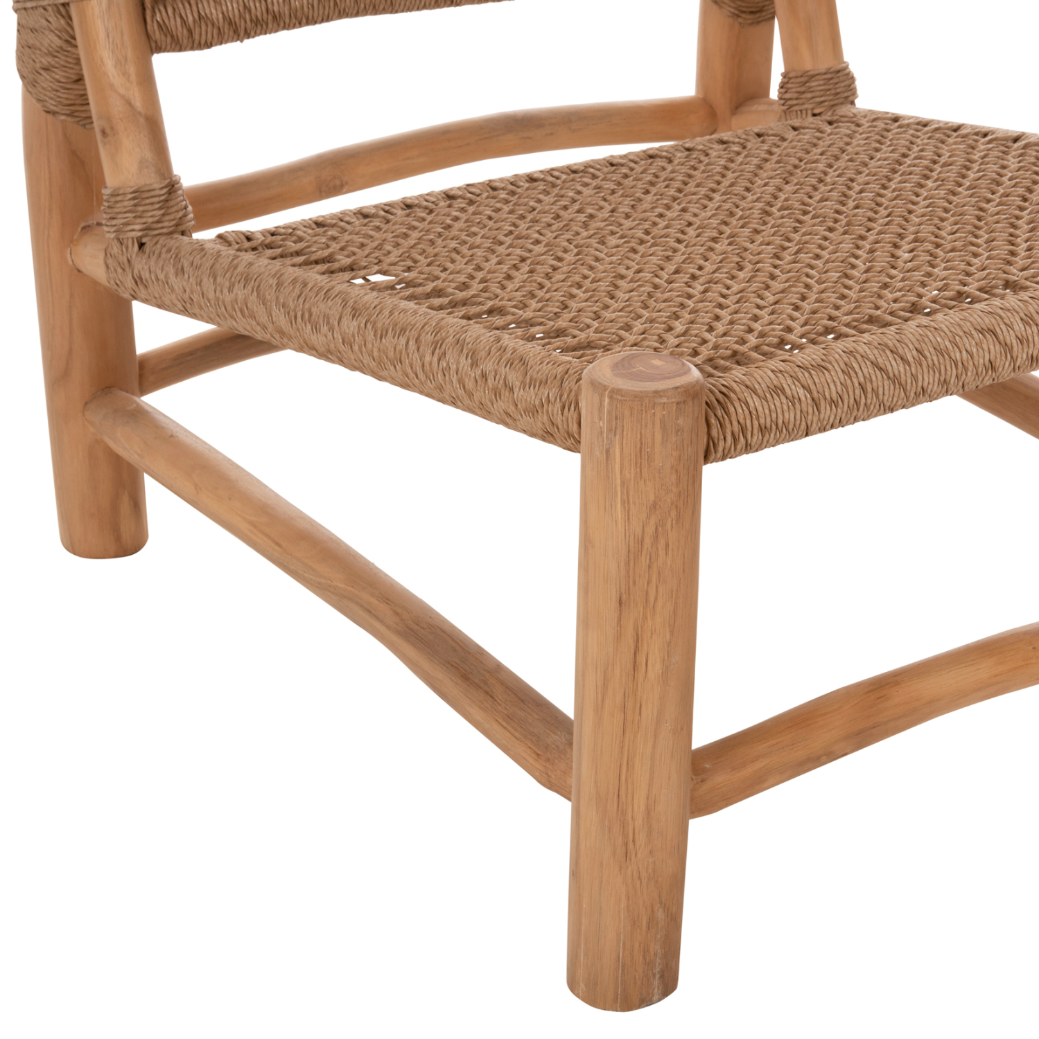 ΚΑΡΕΚΛΑ LONDER ΞΥΛΟ TEAK ΣΕ ΦΥΣΙΚΟ ΚΑΙ ΣΥΝΘΕΤΙΚΟ RATTAN 63x77x77Υεκ. 9