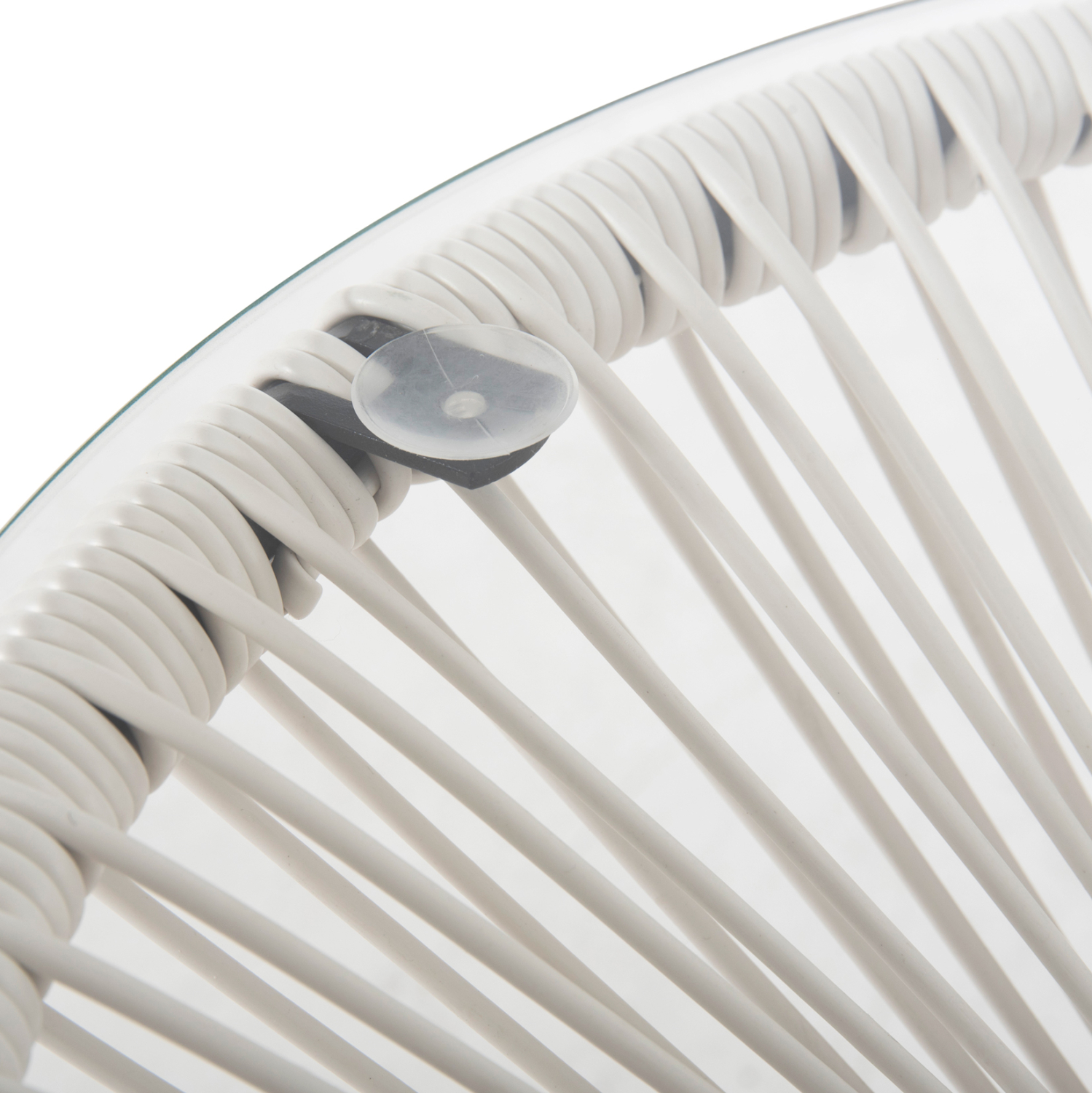 ΤΡΑΠΕΖΙ ΒΟΗΘΗΤΙΚΟ ALLEGRA ΜΕΤΑΛΛΟ ΜΑΥΡΟ-ΣΥΝΘ. RATTAN ΛΕΥΚΟ Φ47x45Yεκ. 6