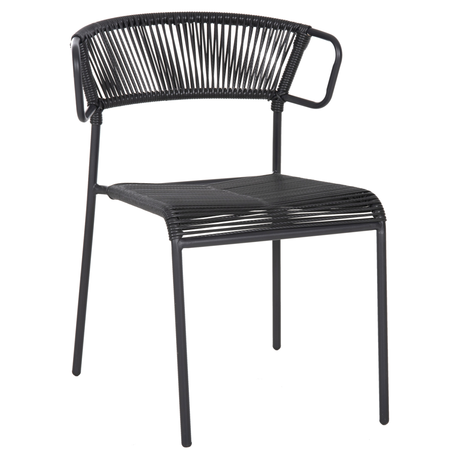 ΚΑΡΕΚΛΑ SUKI ΜΕΤΑΛΛO KAI ΣΥΝΘΕΤΙΚΟ RATTAN ΣΕ ΜΑΥΡΟ 54x62x80Υεκ 1