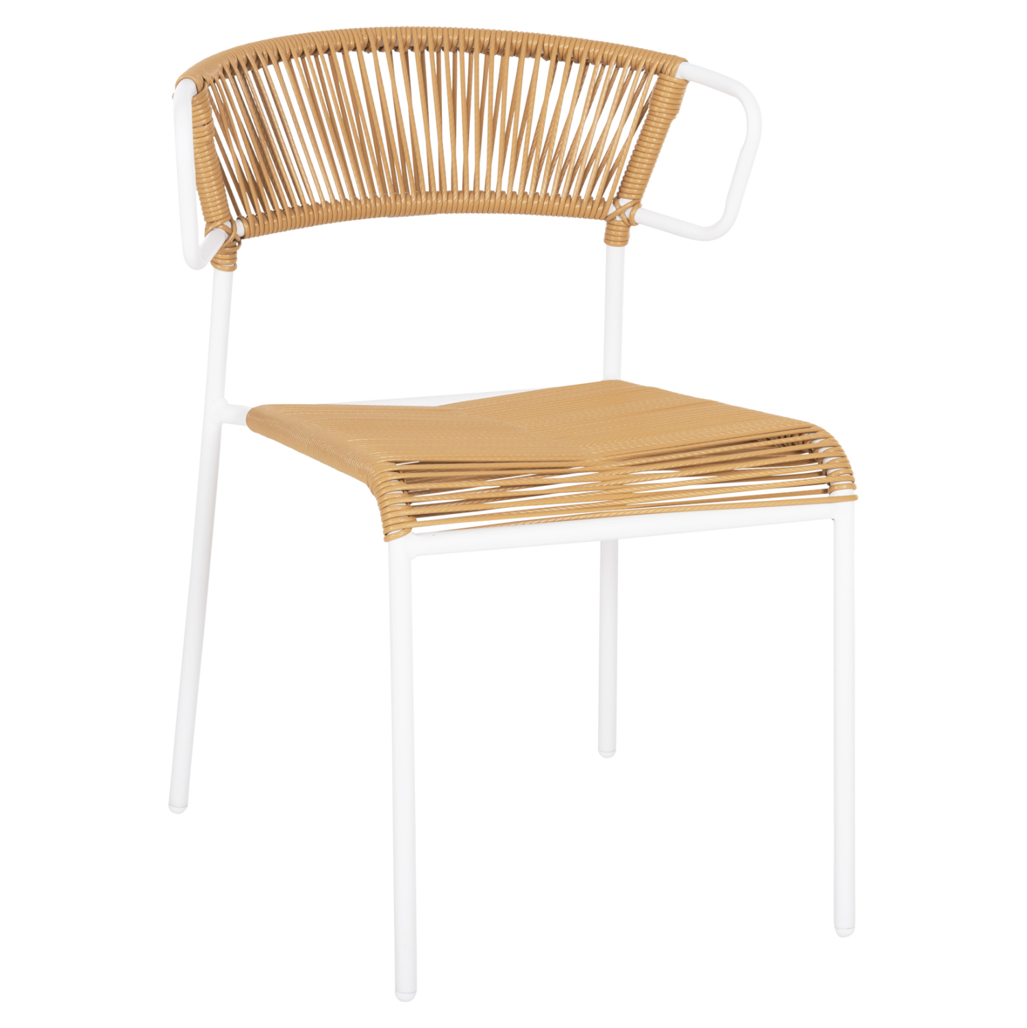 ΚΑΡΕΚΛΑ SUKI ΜΕΤΑΛΛO ΛΕΥΚΟ KAI ΣΥΝΘ. RATTAN ΣΕ ΦΥΣΙΚΟ 54x62x80Υεκ 1
